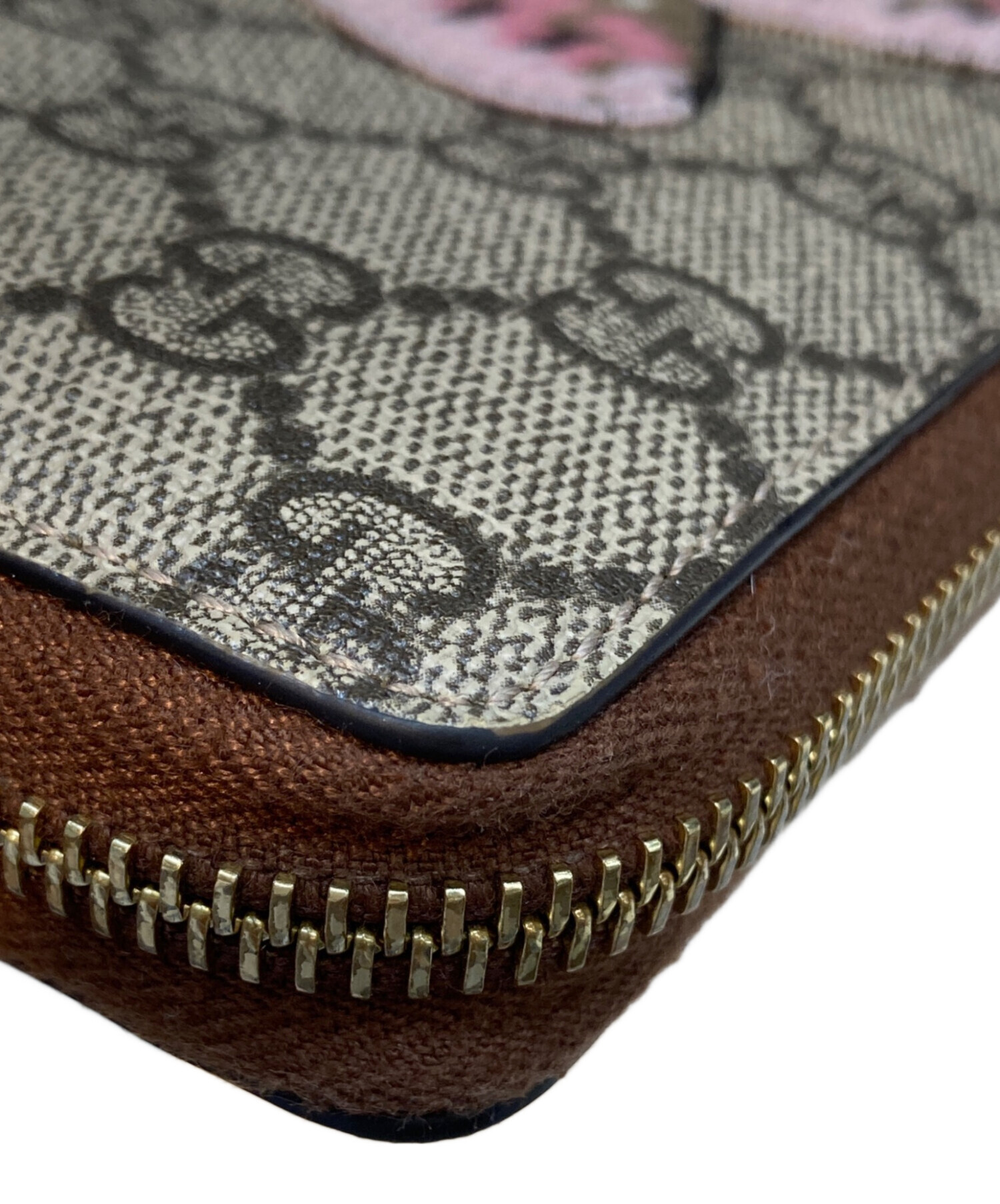中古・古着通販】GUCCI (グッチ) バタフライ刺繍長財布 ブラウン