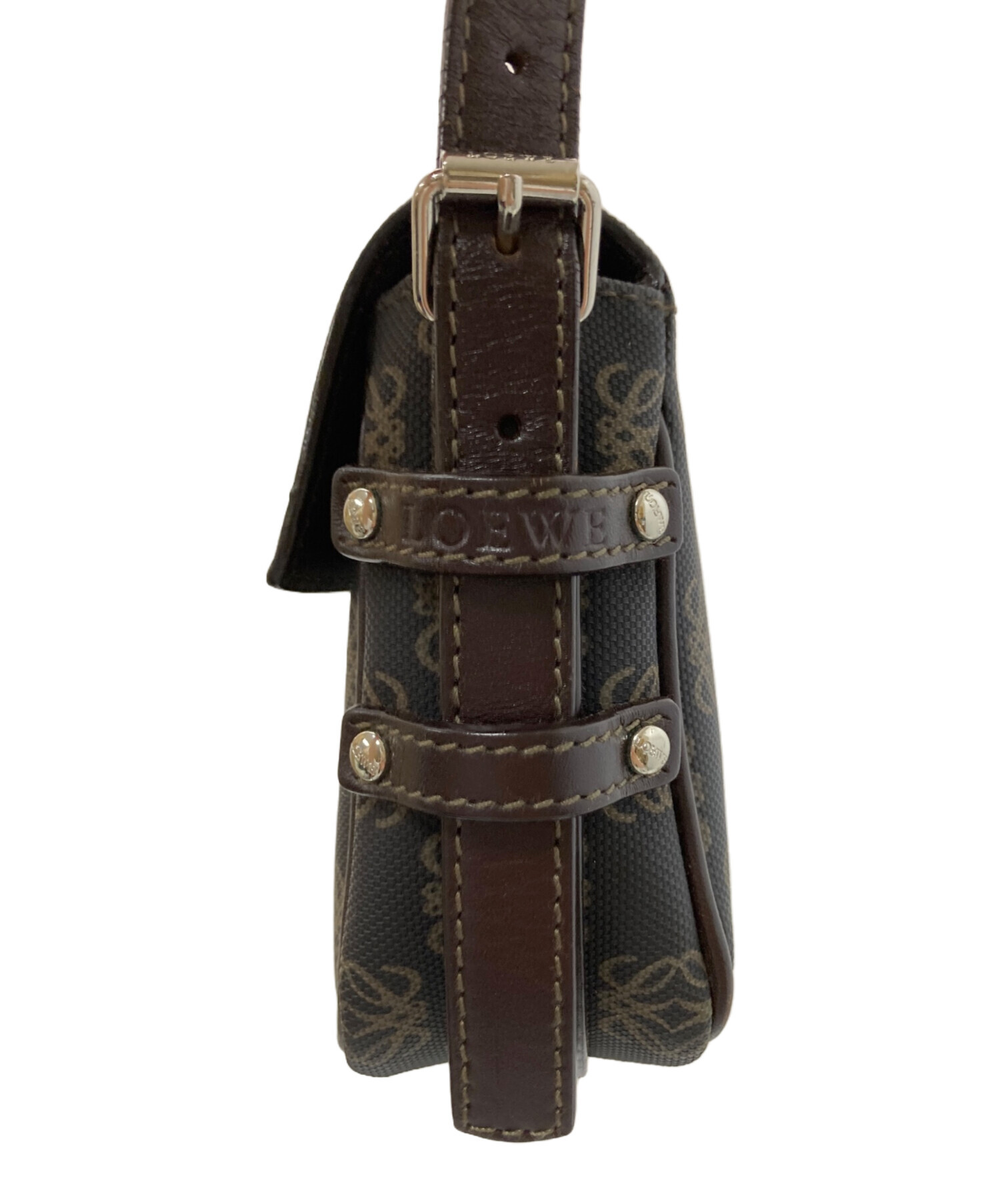 中古・古着通販】LOEWE (ロエベ) ショルダーバッグ ブラウン サイズ