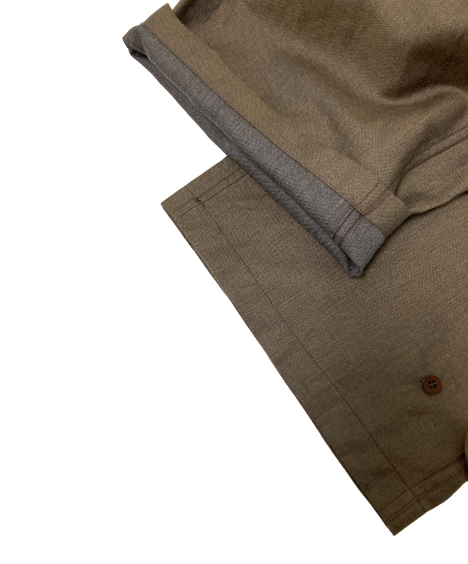 中古・古着通販】LIDnM (リドム) WOOL LINEN BELTED PANTS ブラウン
