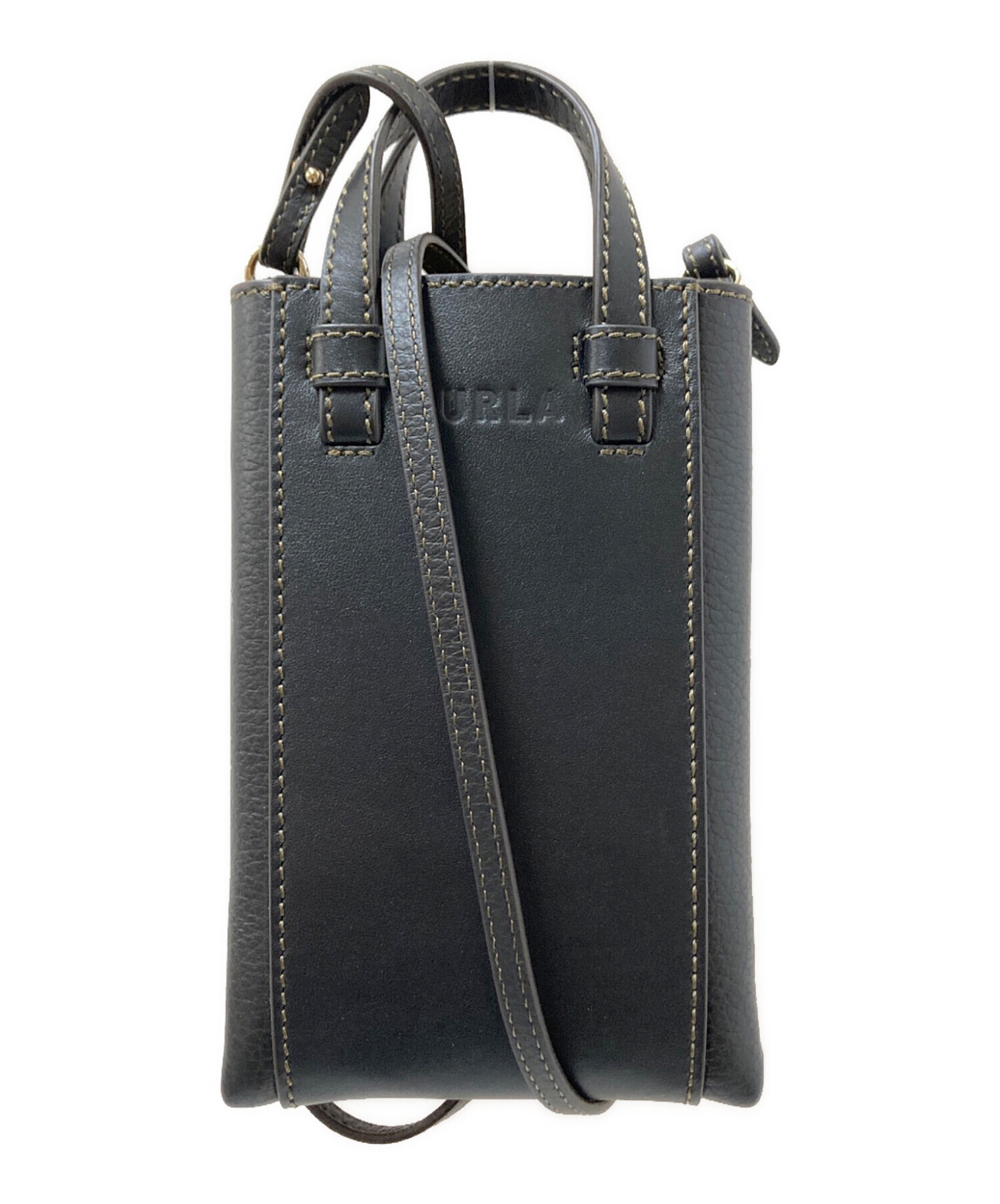 中古・古着通販】FURLA (フルラ) 縦型レザーショルダーバッグ