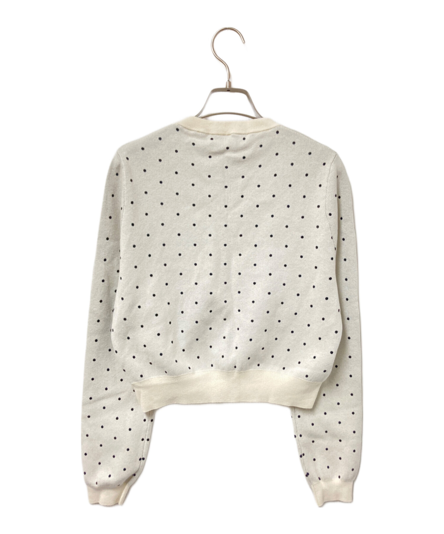 CABaN カーディガン ドット 新品 CABaN コットンカシミヤ ドットジャ