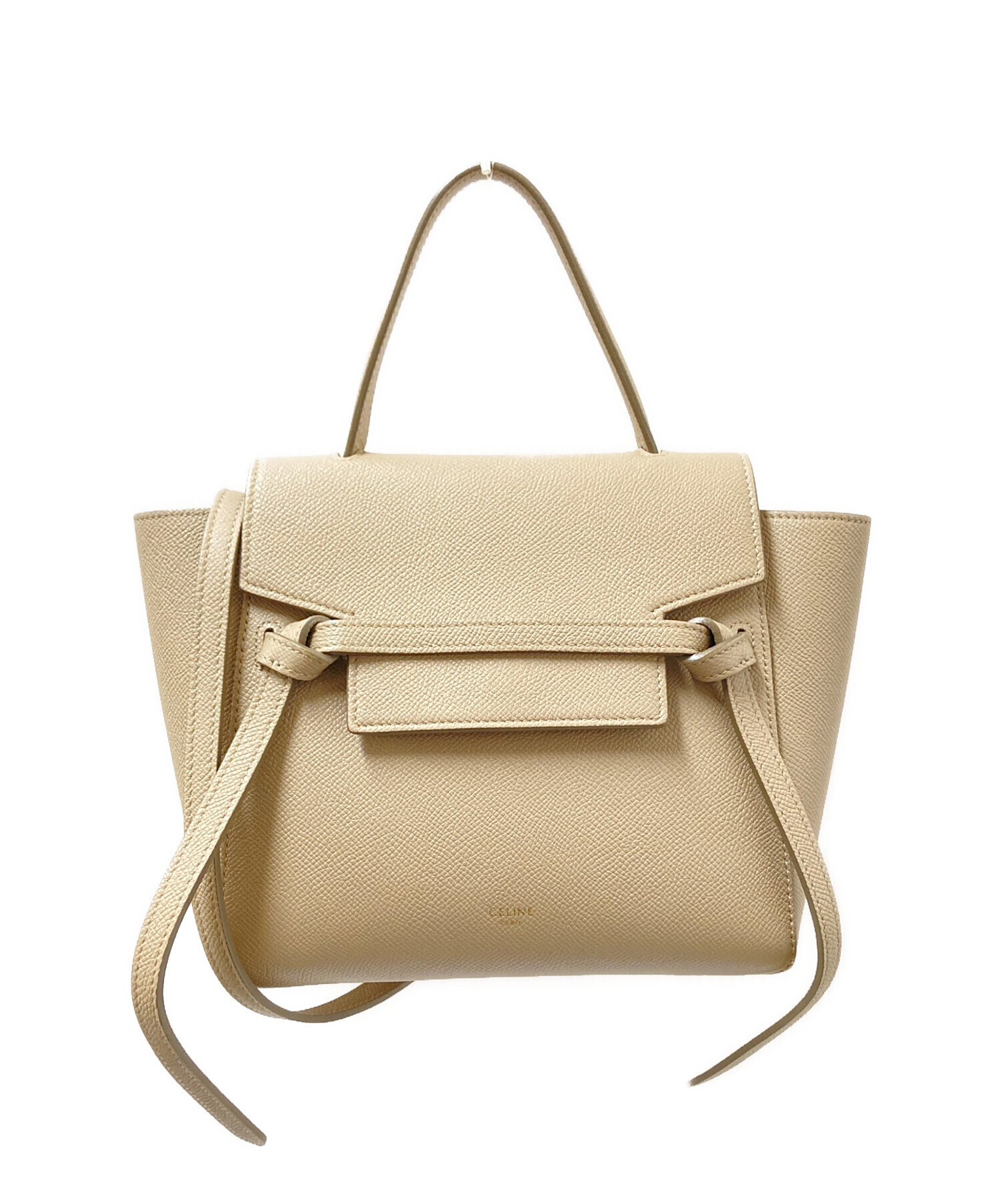 中古・古着通販】CELINE (セリーヌ) ベルトバッグ ナノ ライトトープ 