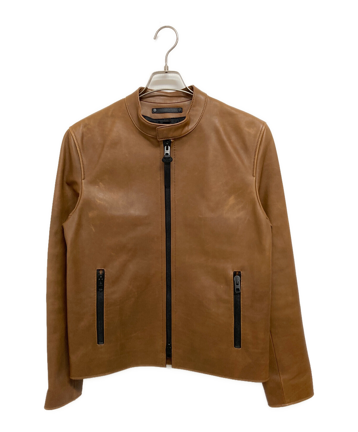 コーチ　レザージャケット　ブラウンS 中古・古着通販】COACH (コーチ) カウレザージャケット ブラウン