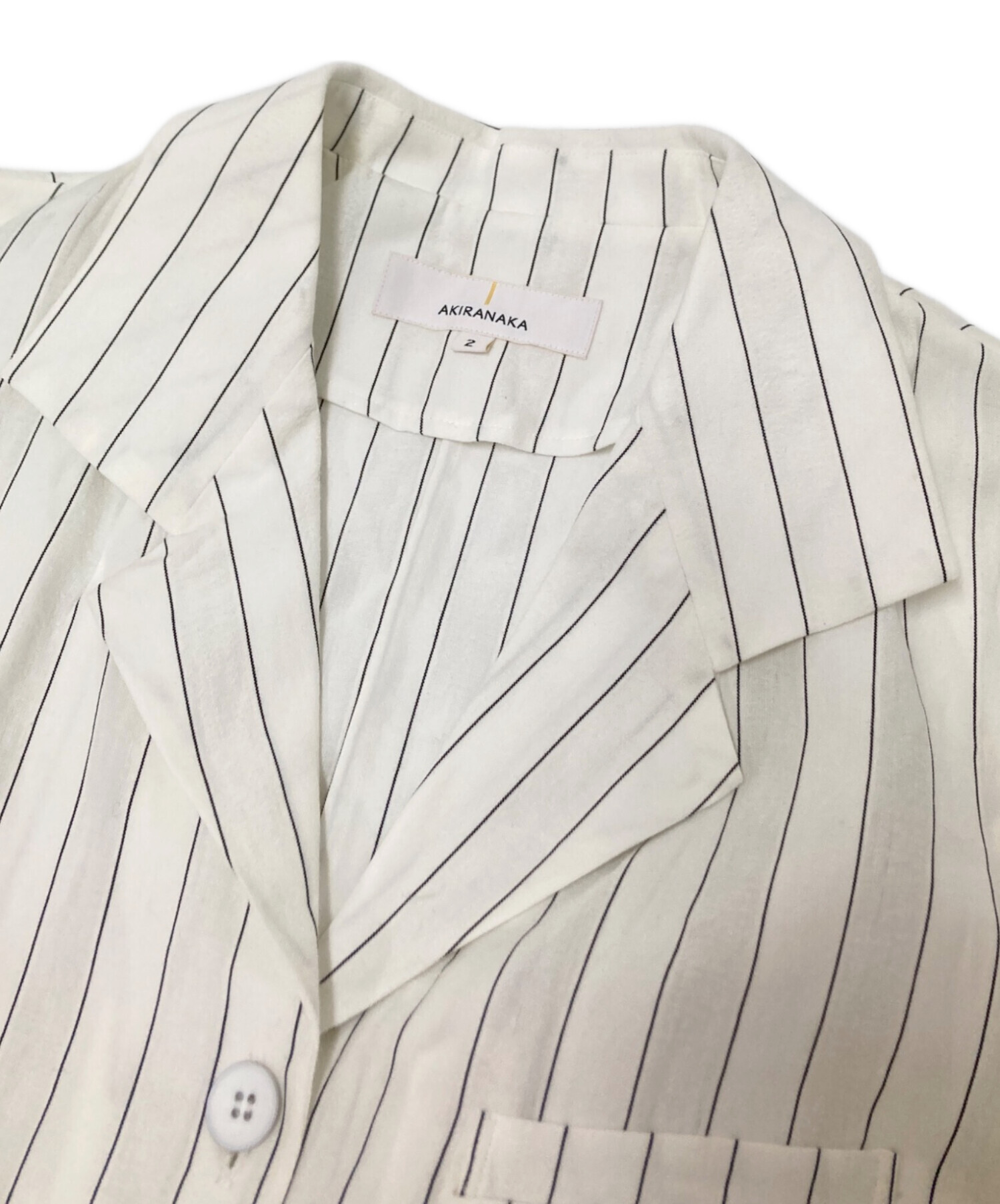 中古・古着通販】AKIRA NAKA (アキラナカ) ストライプ半袖ワンピース