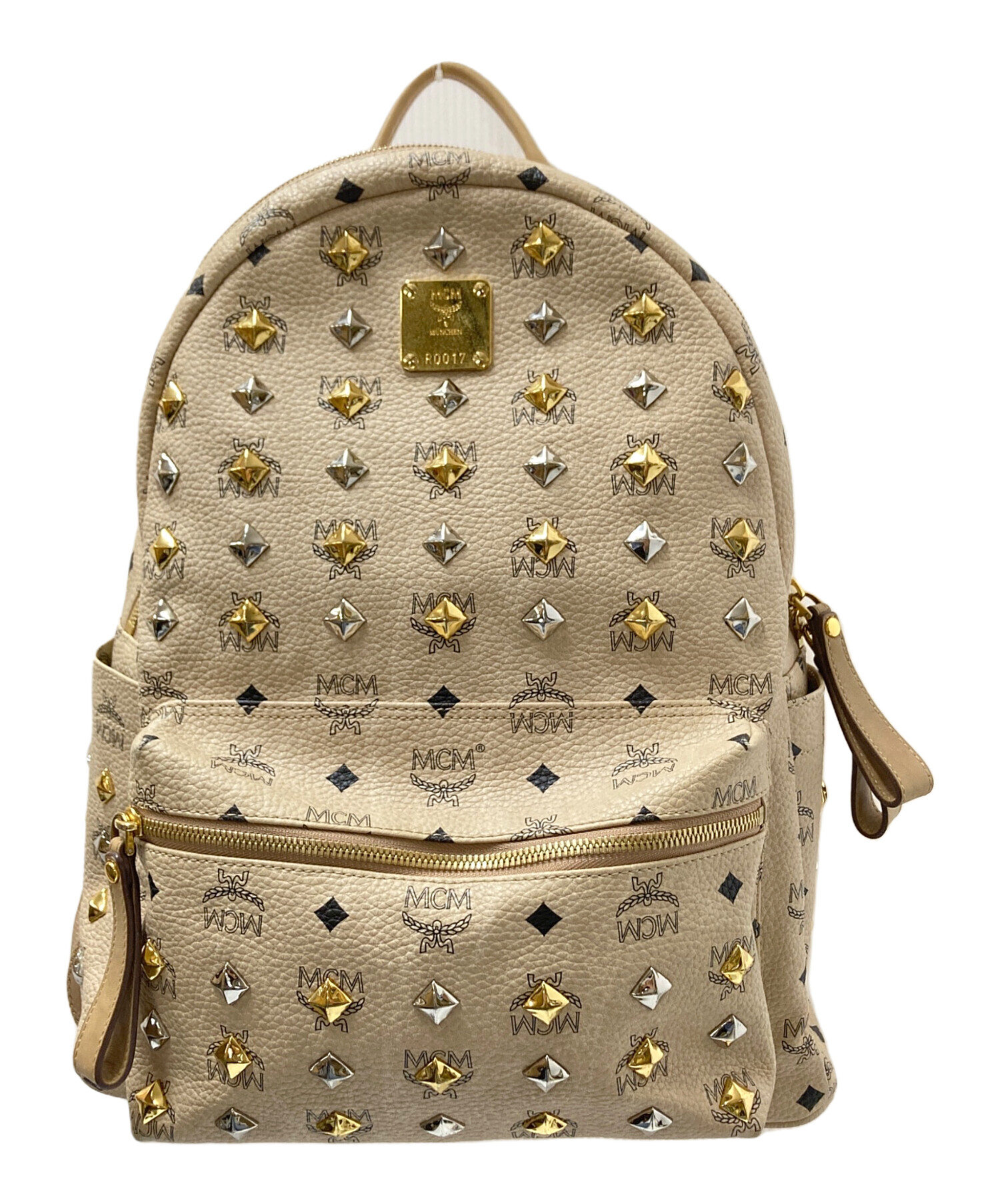 中古・古着通販】MCM (エムシーエム) ロゴバックパック ベージュ