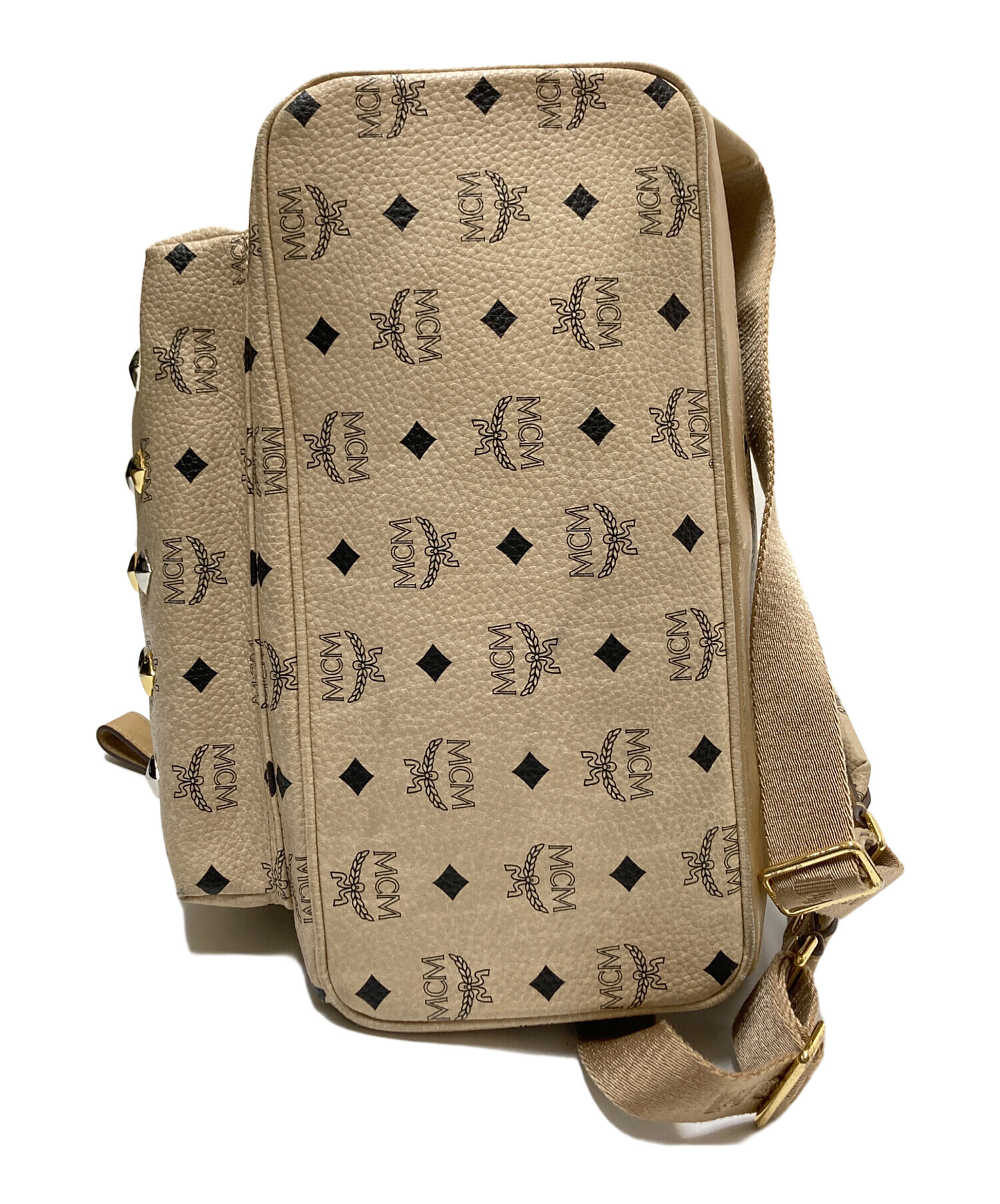 中古・古着通販】MCM (エムシーエム) ロゴバックパック ベージュ