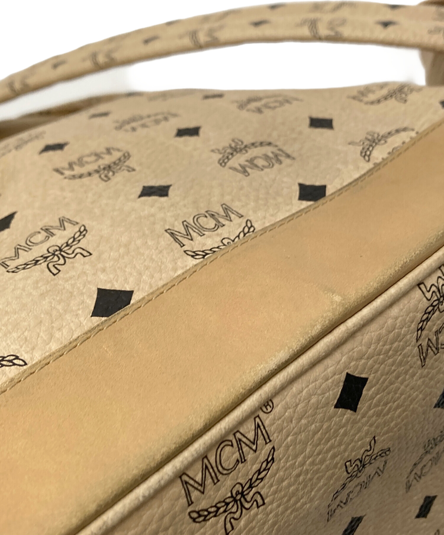 中古・古着通販】MCM (エムシーエム) ロゴバックパック ベージュ