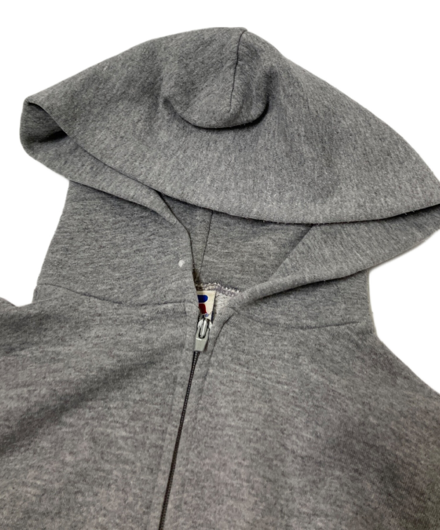RUSSELL ATHLETIC グレー ジップアップパーカー XL 90s Russell Athletic Zipup Parka 