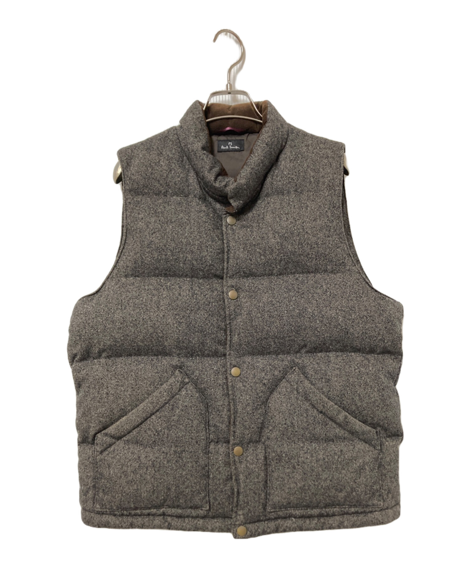 グレー ダウンベスト フード付き ポールスミス PaulSmith ダウンベスト