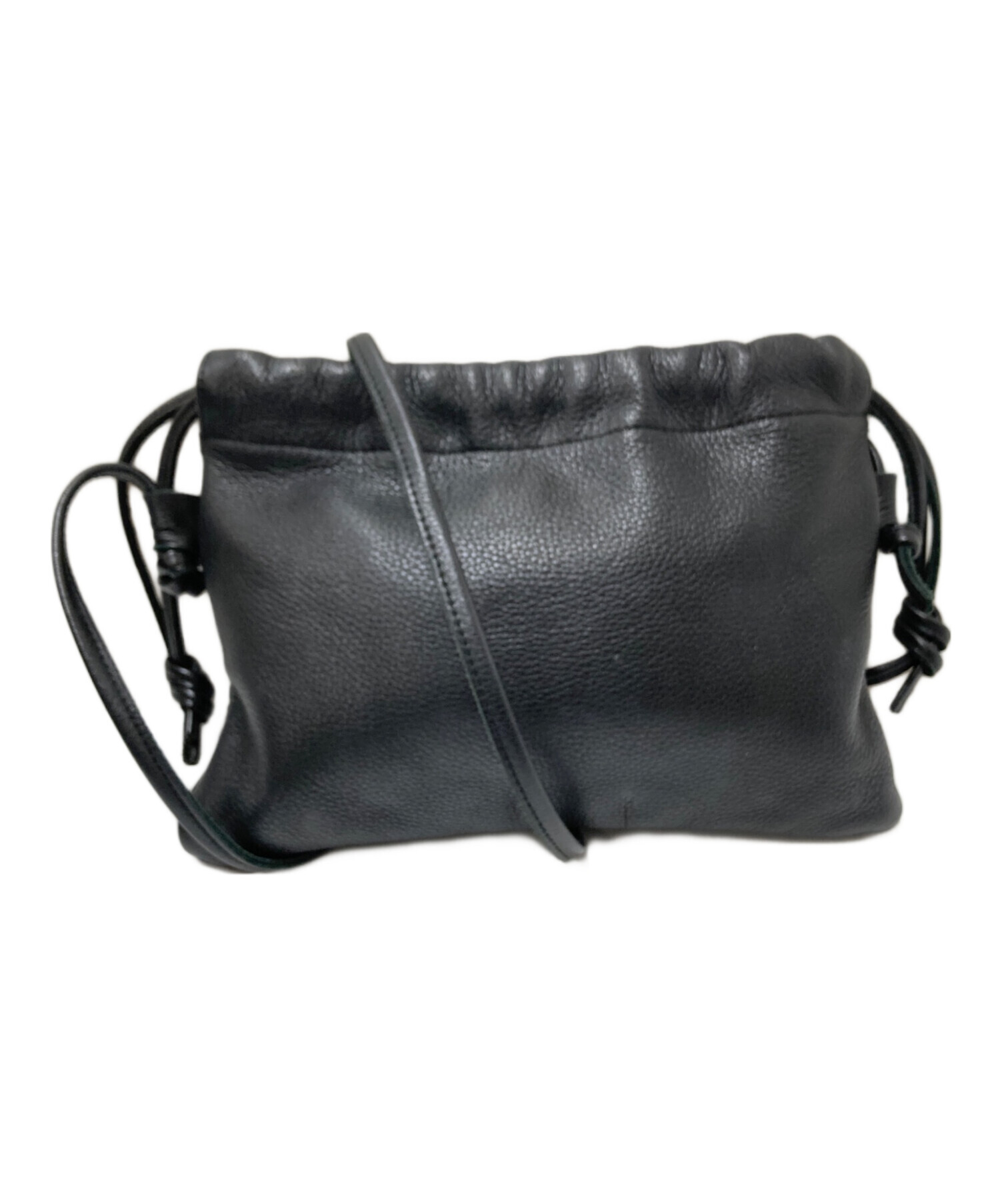 中古・古着通販】MORMYRUS (モルミルス) レザー巾着ショルダーバッグ