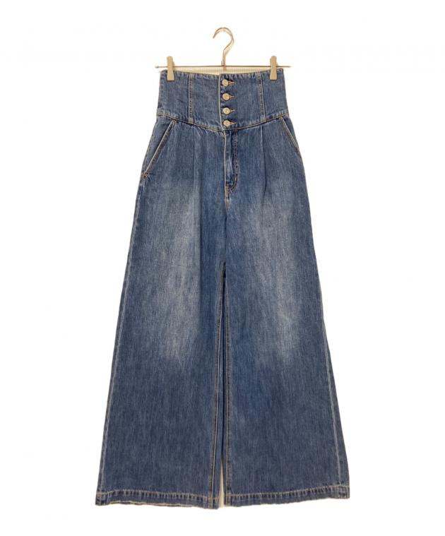 中古・古着通販】moussy (マウジー) CORSET DESIGN バギー デニム