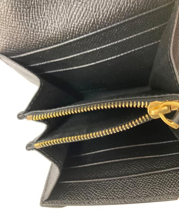 AMI Paris 二つ折り財布 ブラック 中古 中古・古着通販】AMI PARIS (アミ パリス) 2つ折り財布 ブラック