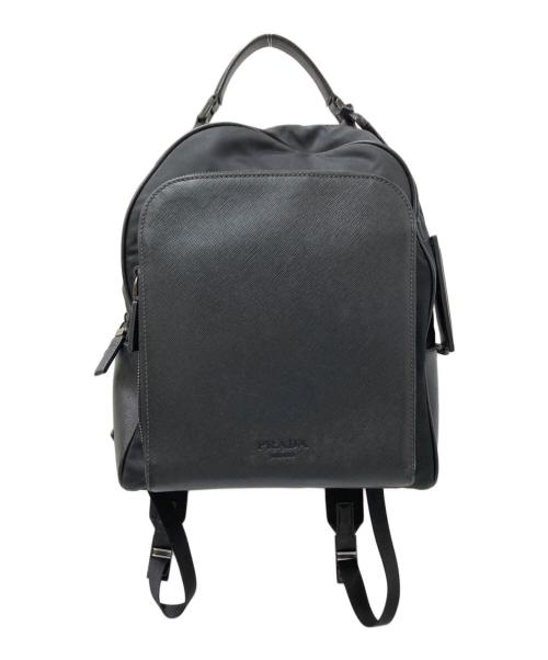 中古・古着通販】PRADA (プラダ) ナイロンレザーコンビリュック