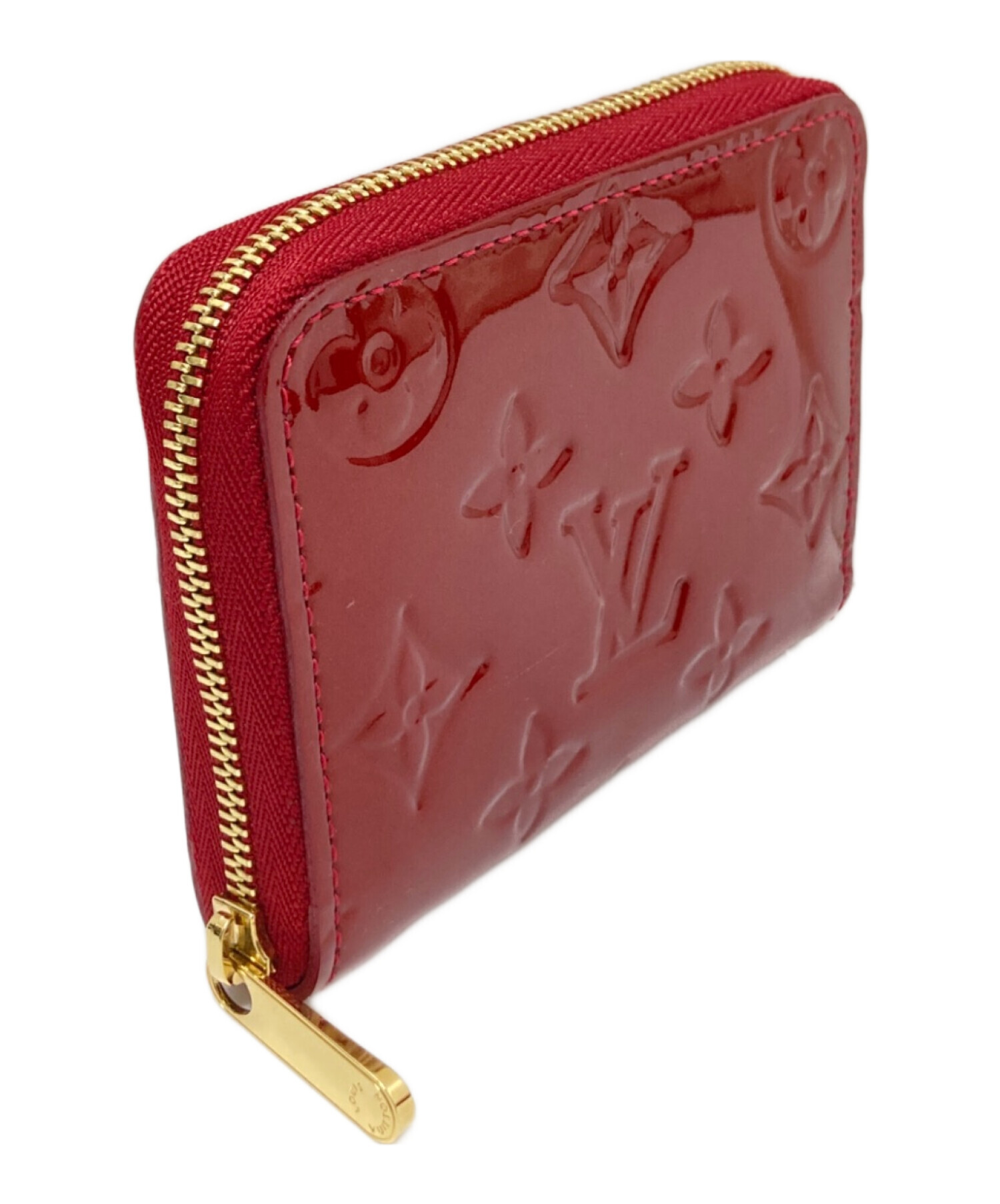 【美品】ルイヴィトン ジッピーパース ヴェルニ M90202 レッド ルイヴィトンジッピーコインパース LOUIS VUITTON ジッピー・コイン