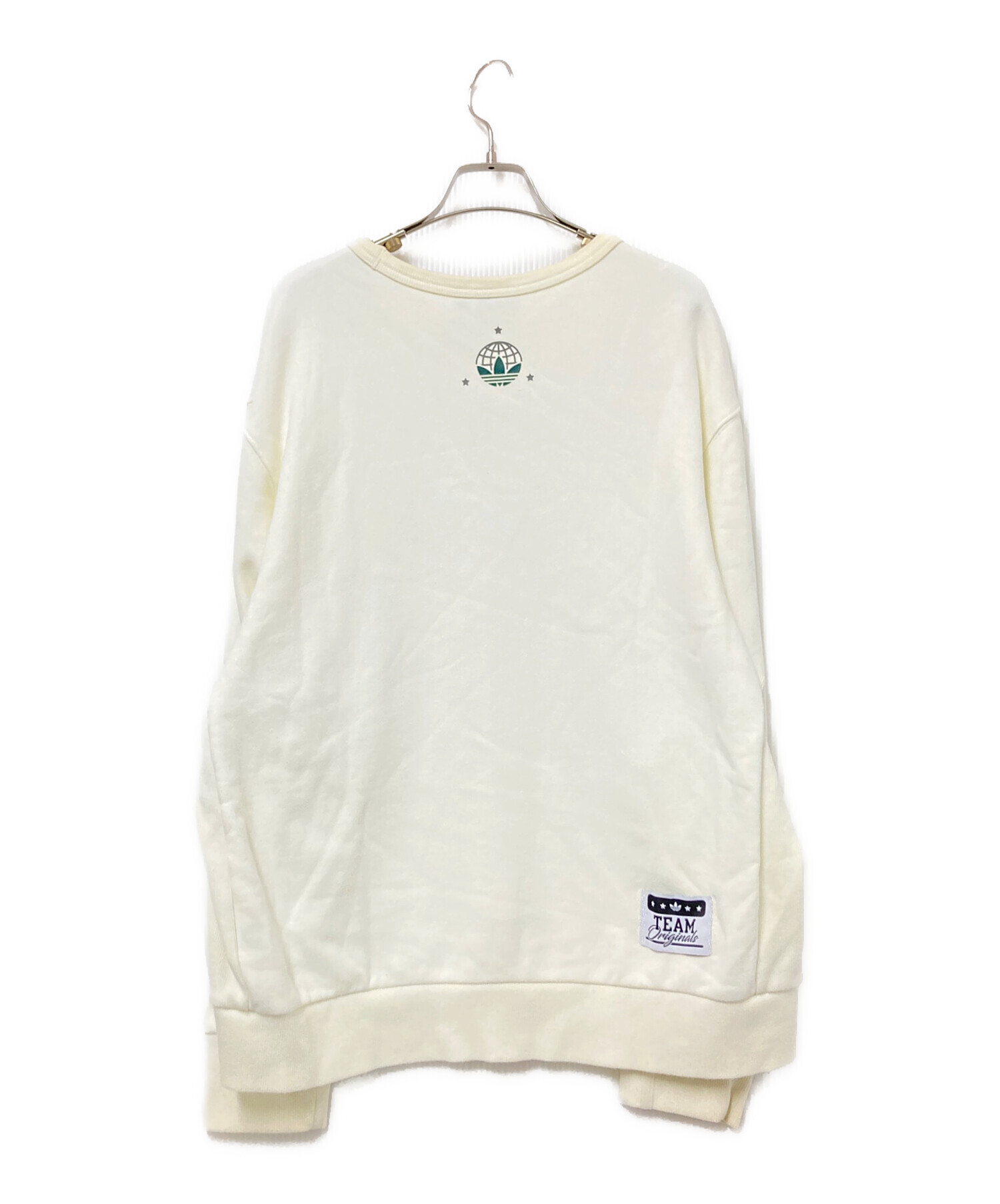 【サイン付き】アディダス adidas ビンテージ ユニフォーム スウェット 中古・古着通販】adidas (アディダス) 刺繍スウェット アイボリー