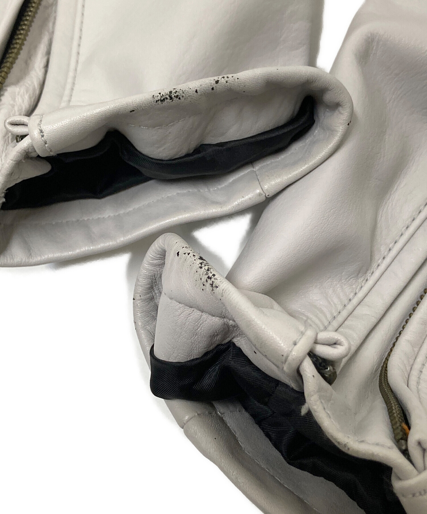 FUGA ライダース　44 中古・古着通販】FUGA (フーガ) ダブルライダースジャケット ブラック