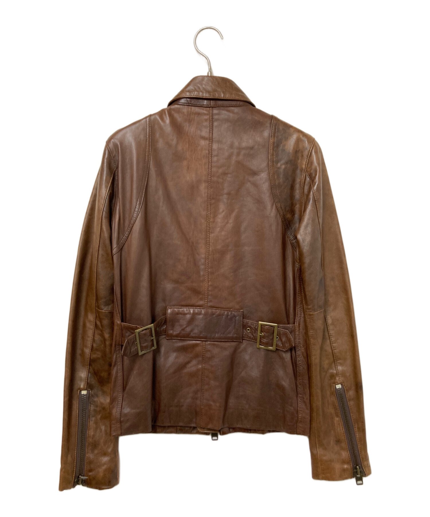 ピンクリベルタ レザージャケット 中古・古着通販】pink liberta (ピンク リベルタ) 裏地ネイティブ柄