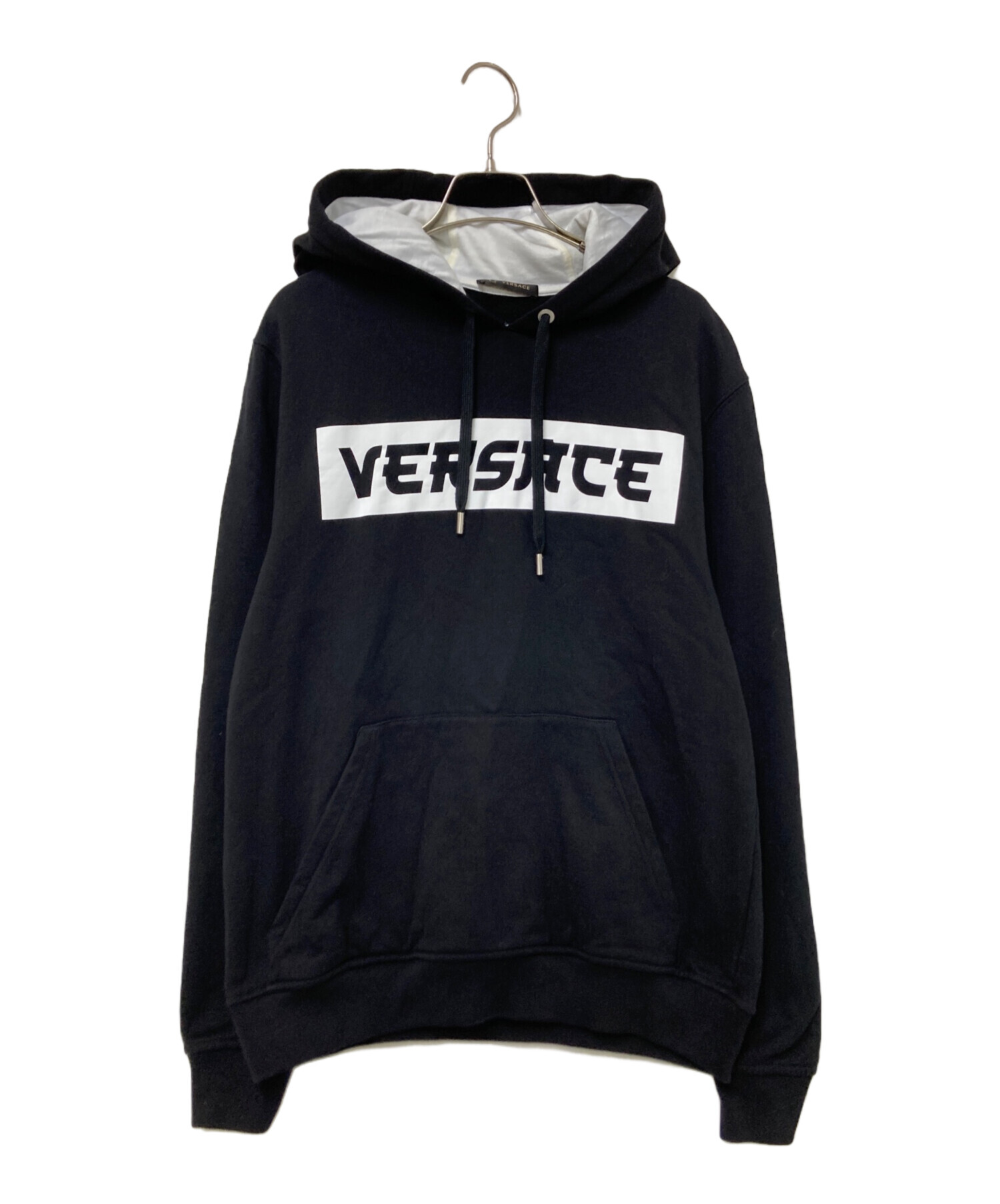 中古・古着通販】VERSACE (ヴェルサーチェ) プリントパーカー ブラック