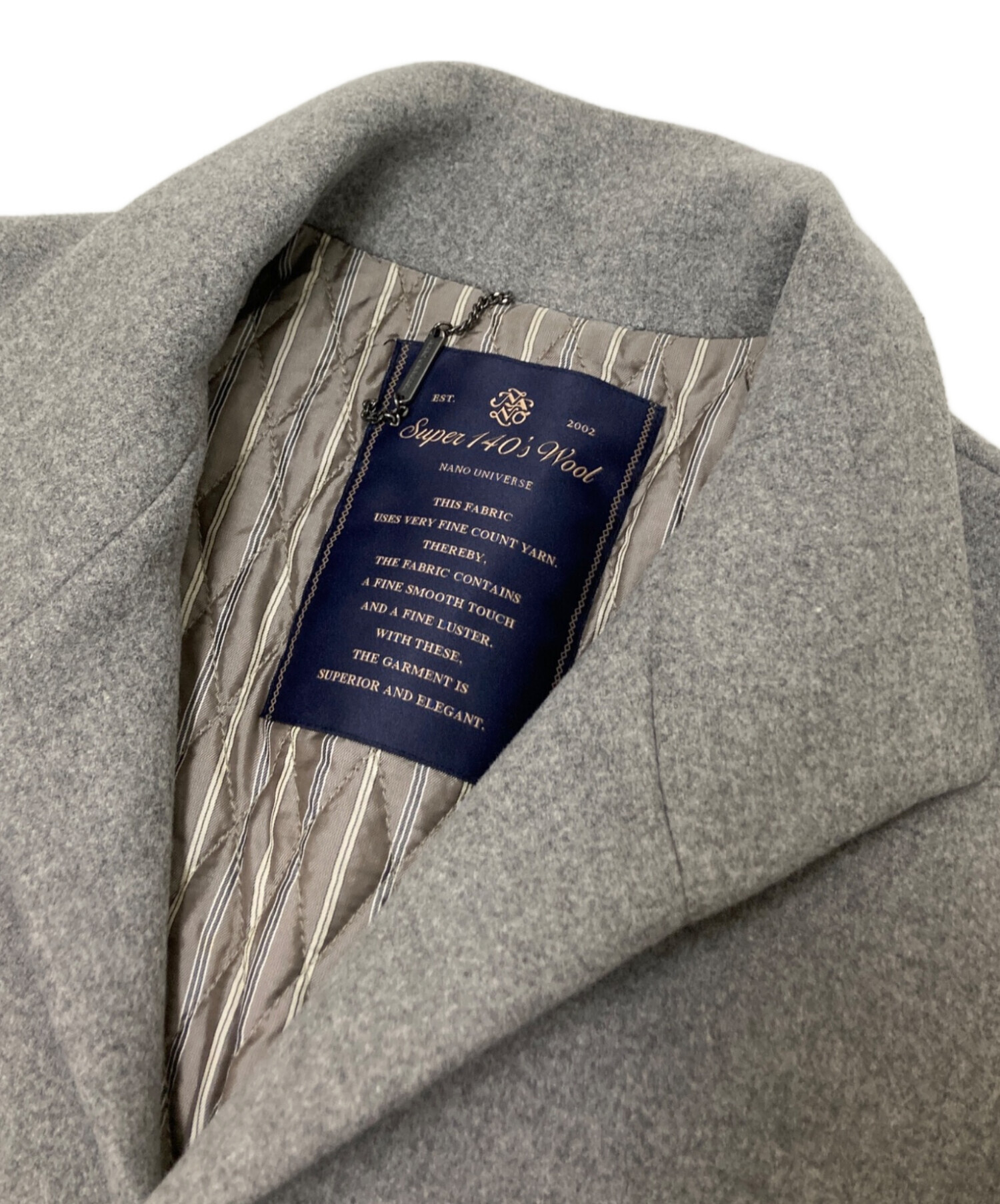 中古・古着通販】nano・universe (ナノ・ユニバース) チェスターコート