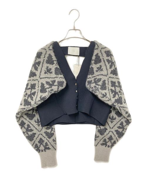 中古・古着通販】TAN (タン) ジャガードニット グレー×ブラック サイズ