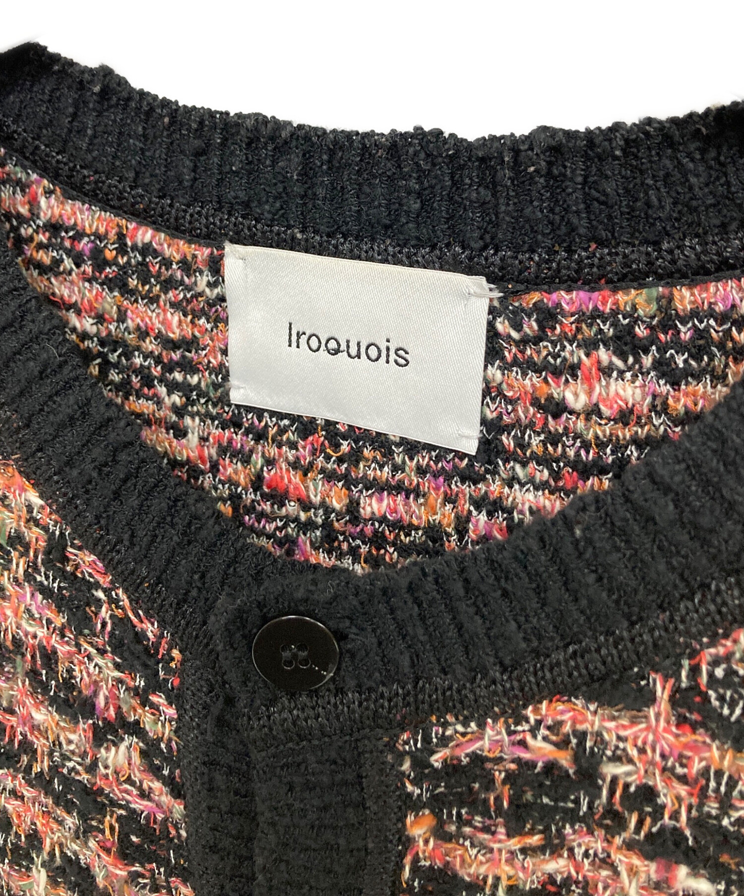 中古・古着通販】IROQUOIS (イロコイ) TUCK TWEED CD ブラック×ピンク 