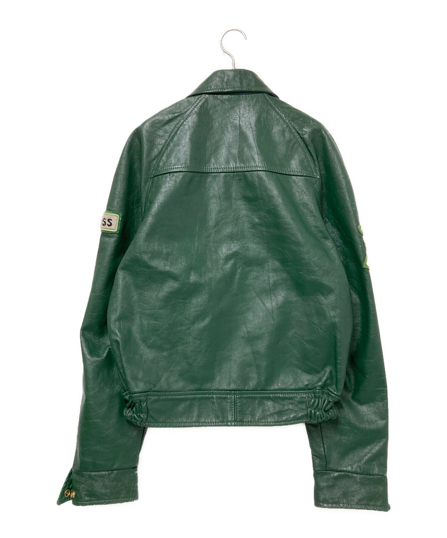 中古・古着通販】USED (ユーズド) ワッペン付レザースカジャン