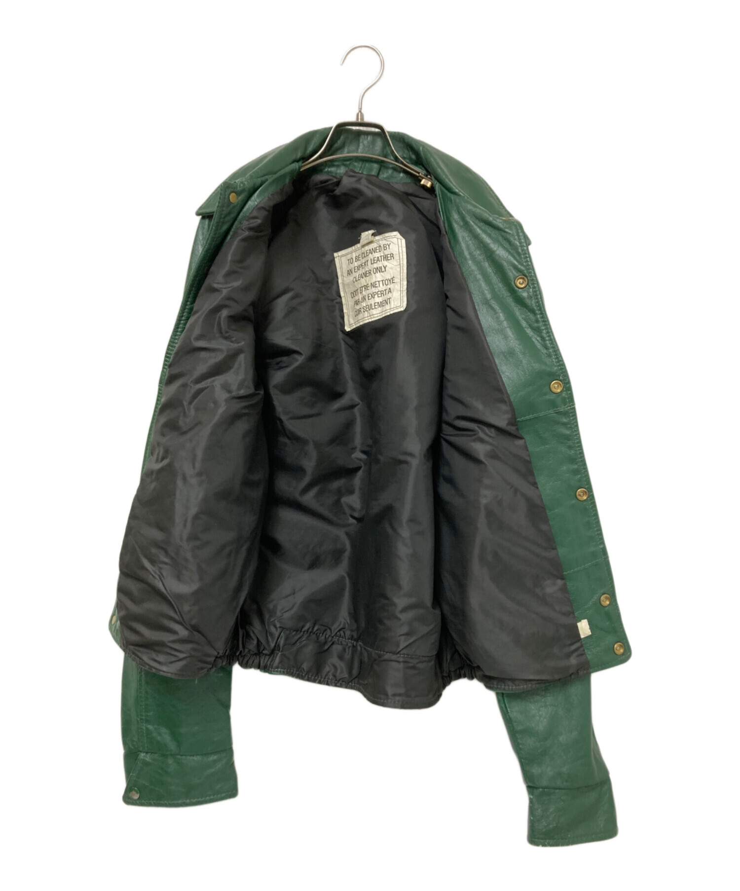 中古・古着通販】USED (ユーズド) ワッペン付レザースカジャン