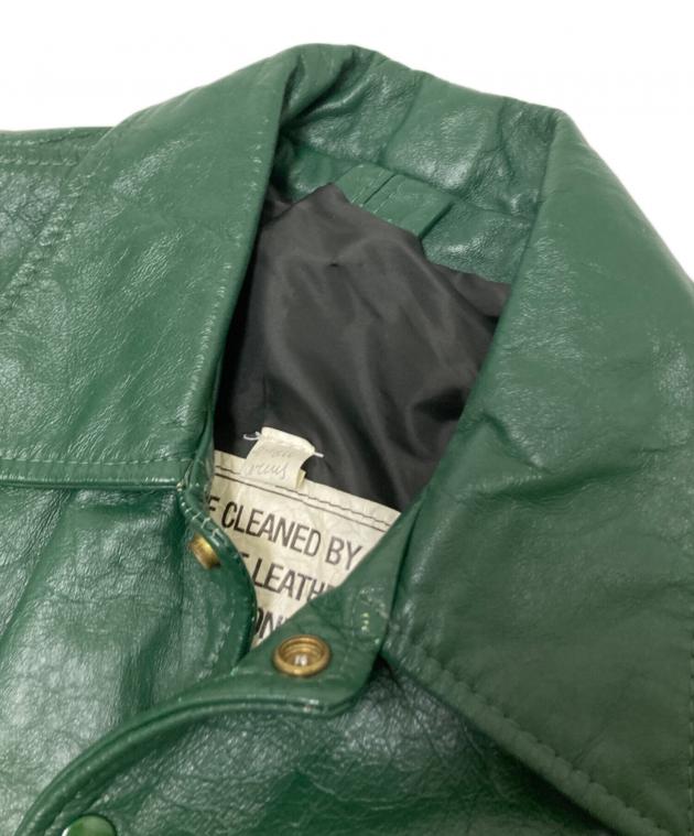 中古・古着通販】USED (ユーズド) ワッペン付レザースカジャン