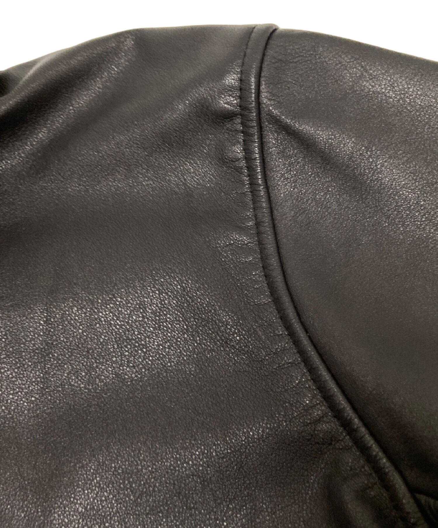 中古・古着通販】WYTHE (ワイス) MUSTANG LEATHER JACKET ブラック