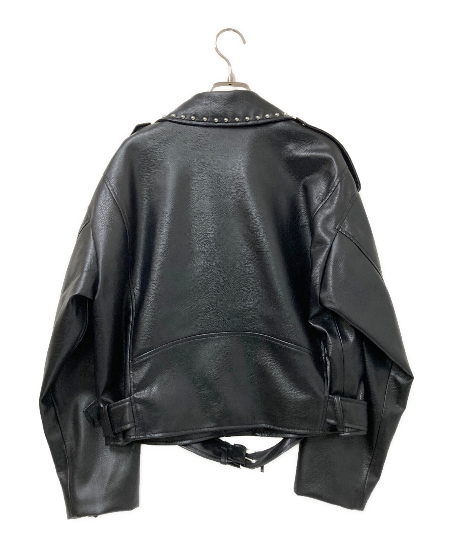 中古・古着通販】ZARA (ザラ) スタッズダブルライダースジャケット