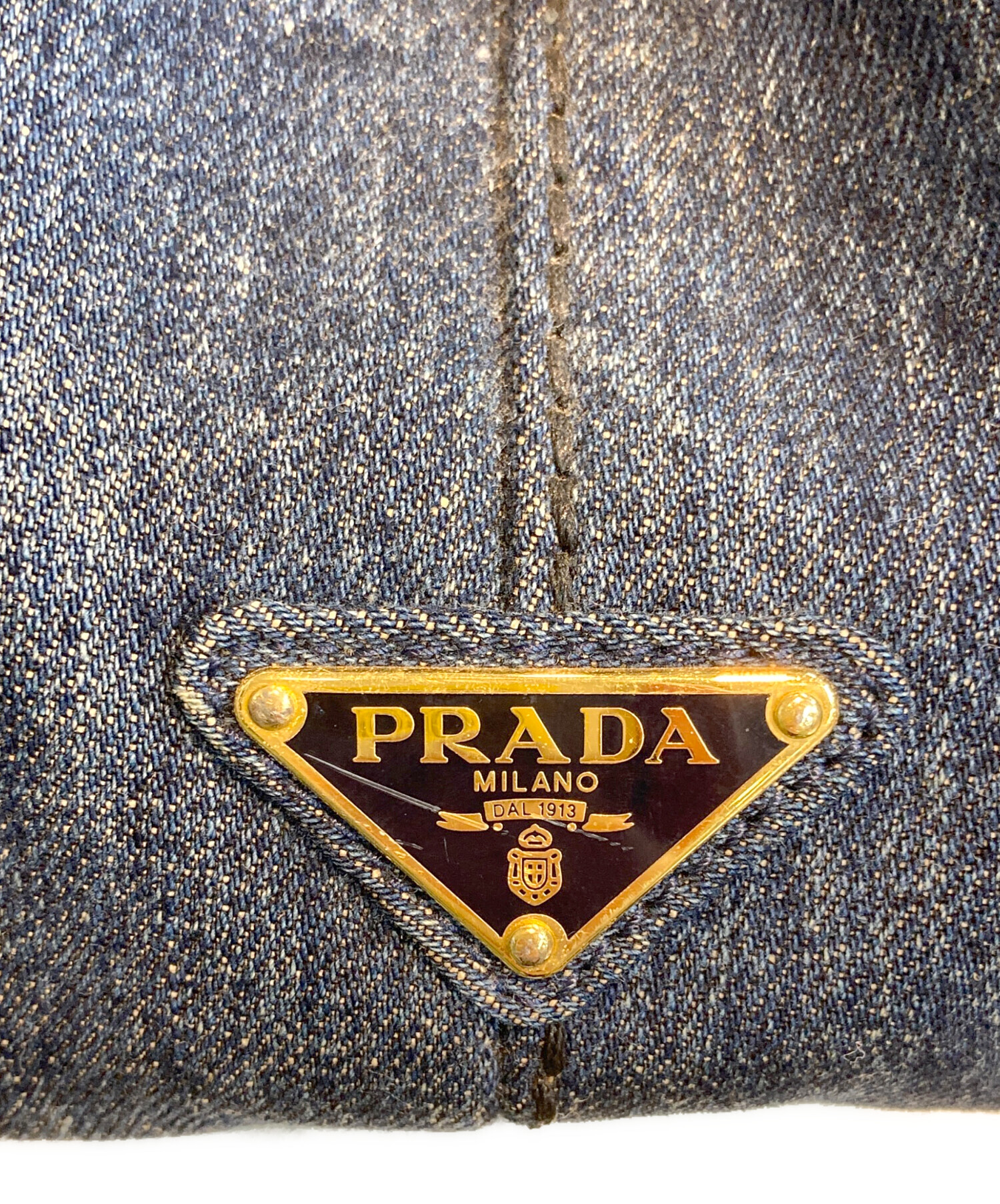 中古・古着通販】PRADA (プラダ) デニムトートバッグ インディゴ