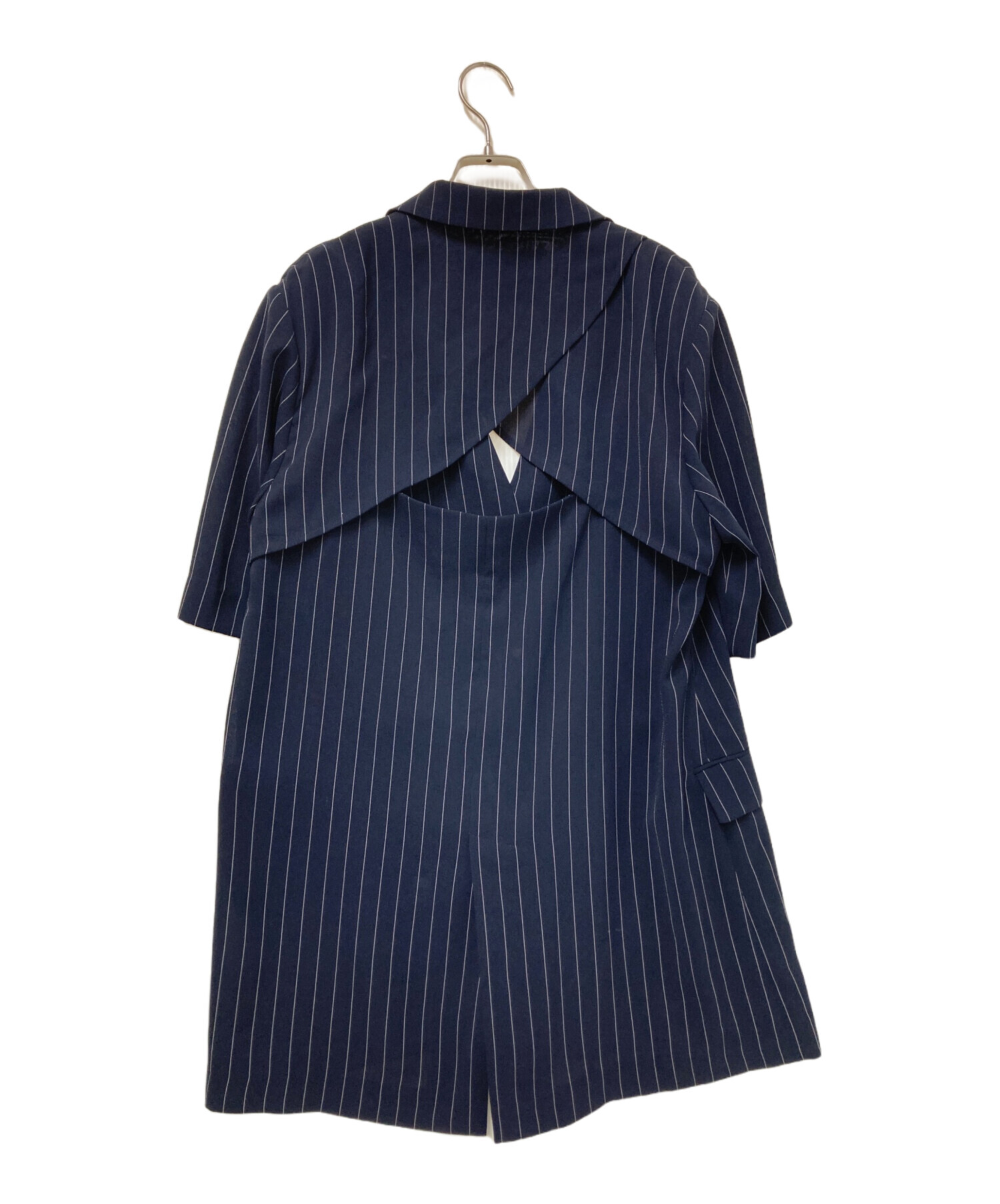 Ameri アメリBACK CURTAIN OPEN HS JACKET M 紺 AMERIアメリ BACK CURTAIN OPEN HS JACKET