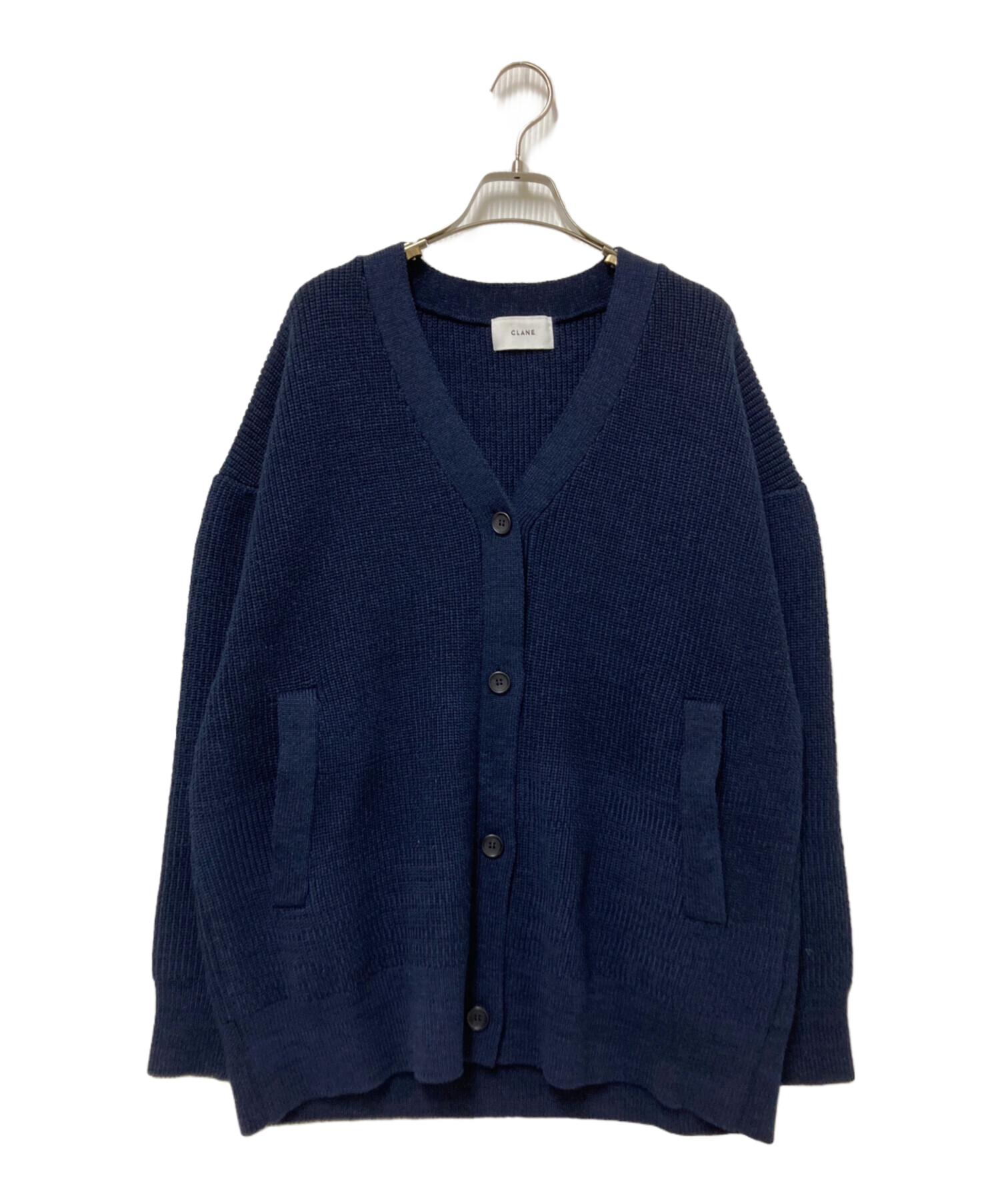中古・古着通販】CLANE (クラネ) USTIER SET KNIT CARDIGAN ネイビー
