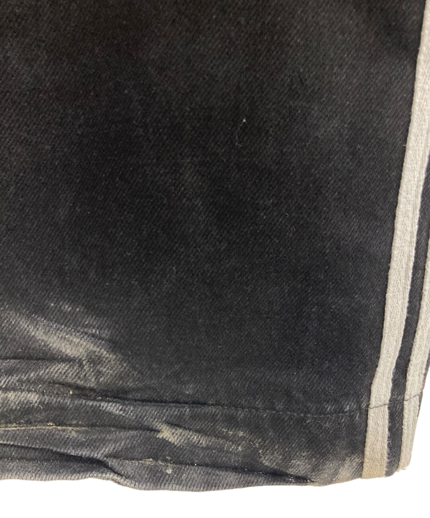 中古・古着通販】yori sport (ヨリ スポーツ) 5 STRIPE DENIM ブラック