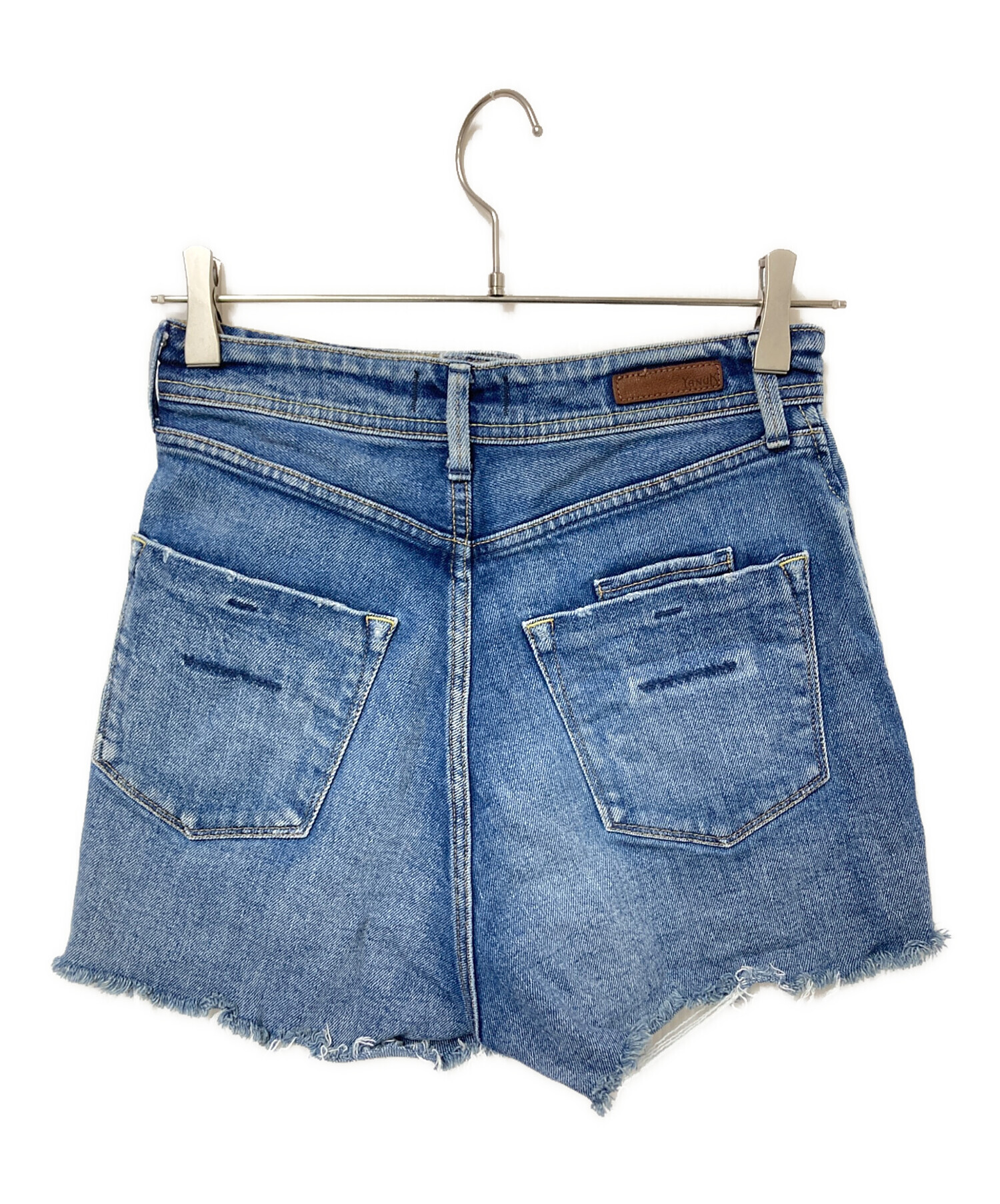 YANUK デニムショートパンツ 中古・古着通販】YANUK (ヤヌーク) デニムショートパンツ インディゴ