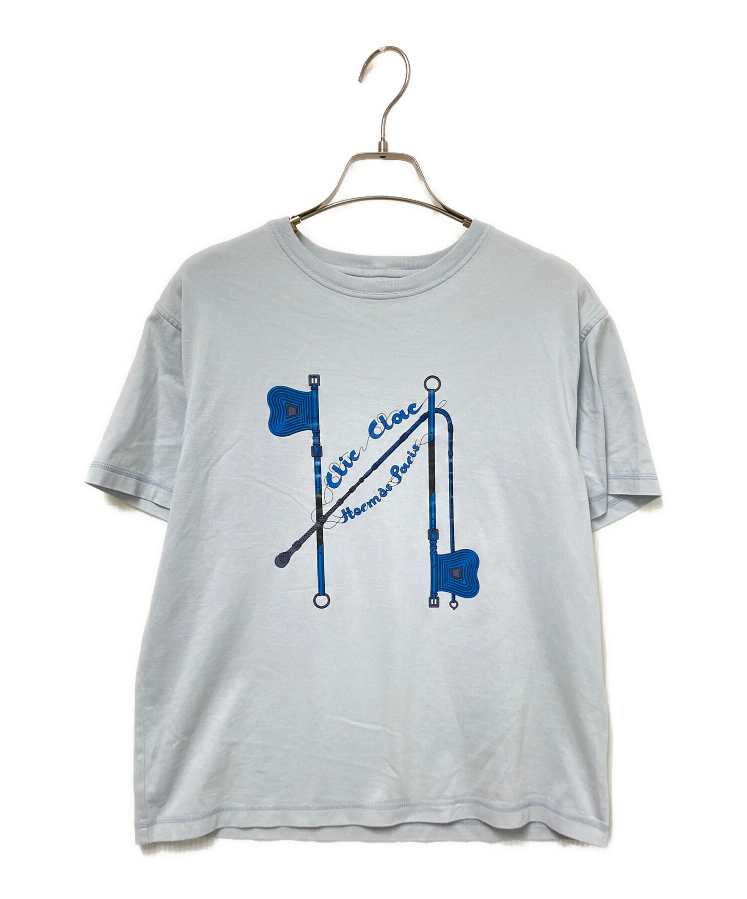 中古・古着通販】HERMES (エルメス) Clic Clac Tシャツ ブルー サイズ 