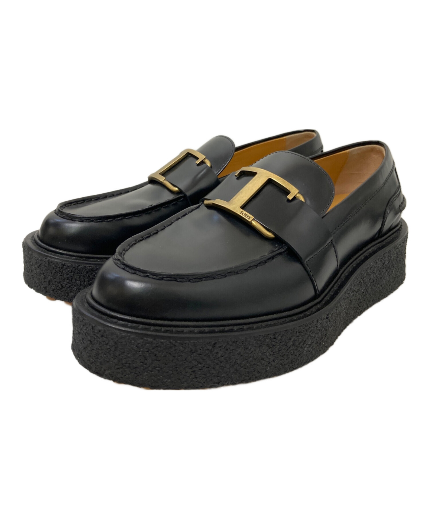 TOD'S トッズ T タイムレス ローファー 37 中古・古着通販】TOD'S (トッズ) T TIMELESS Leather Loafers ブラック
