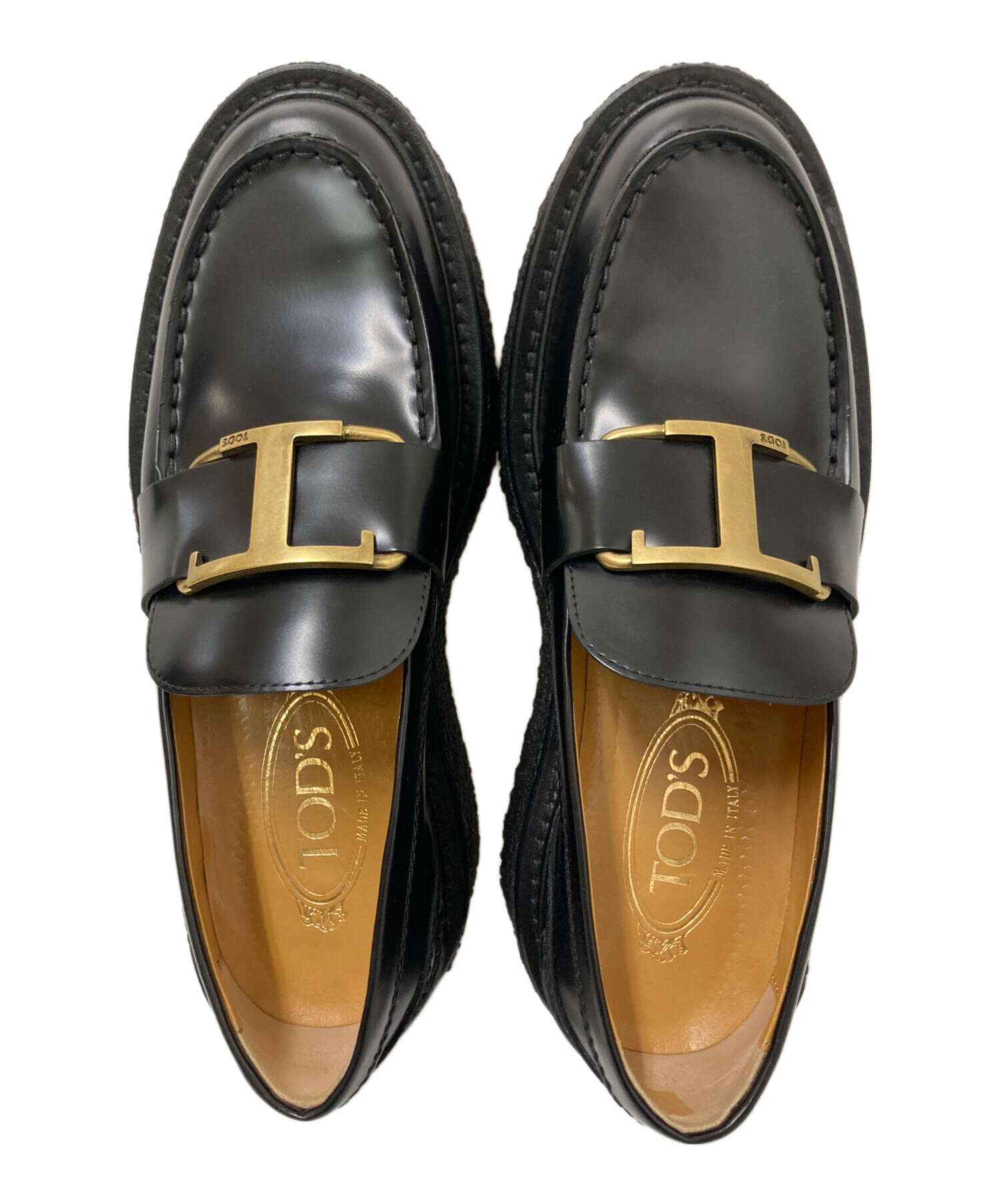 中古・古着通販】TOD'S (トッズ) T TIMELESS Leather Loafers ブラック