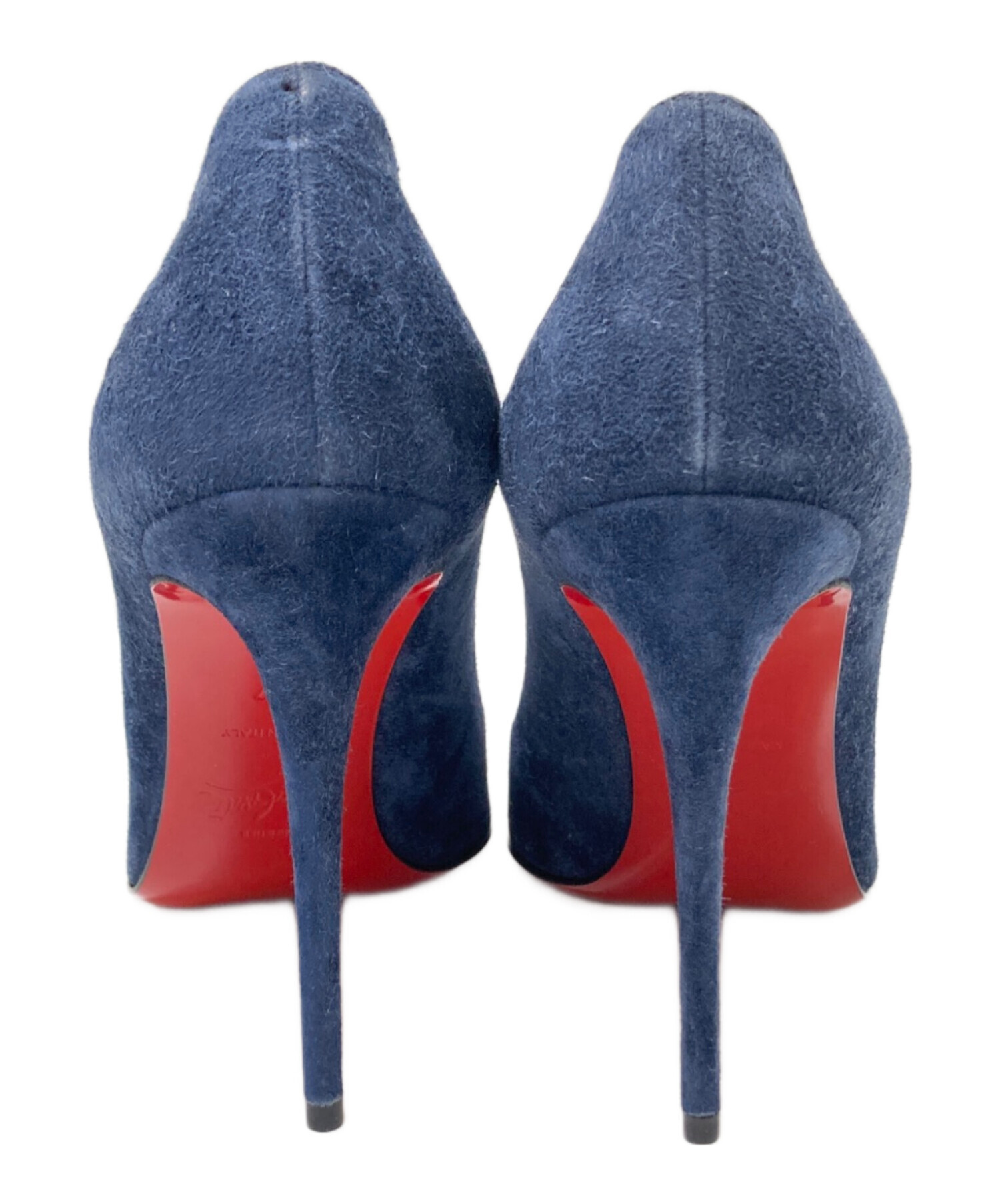 クリスチャンルブタンネイビー ビジュー パンプス37cm 中古・古着通販】Christian Louboutin (クリスチャン・ルブタン