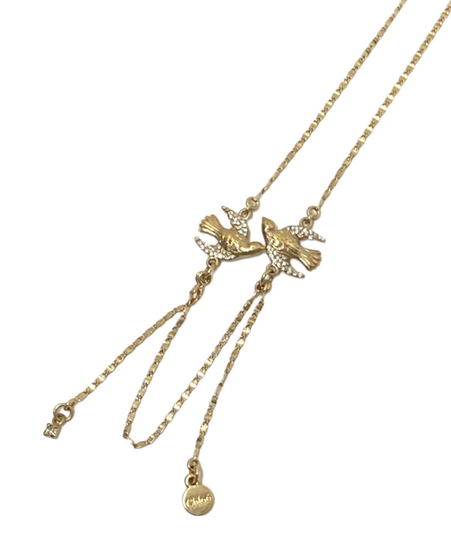 中古・古着通販】Chloe (クロエ) バードチャームネックレス ゴールド