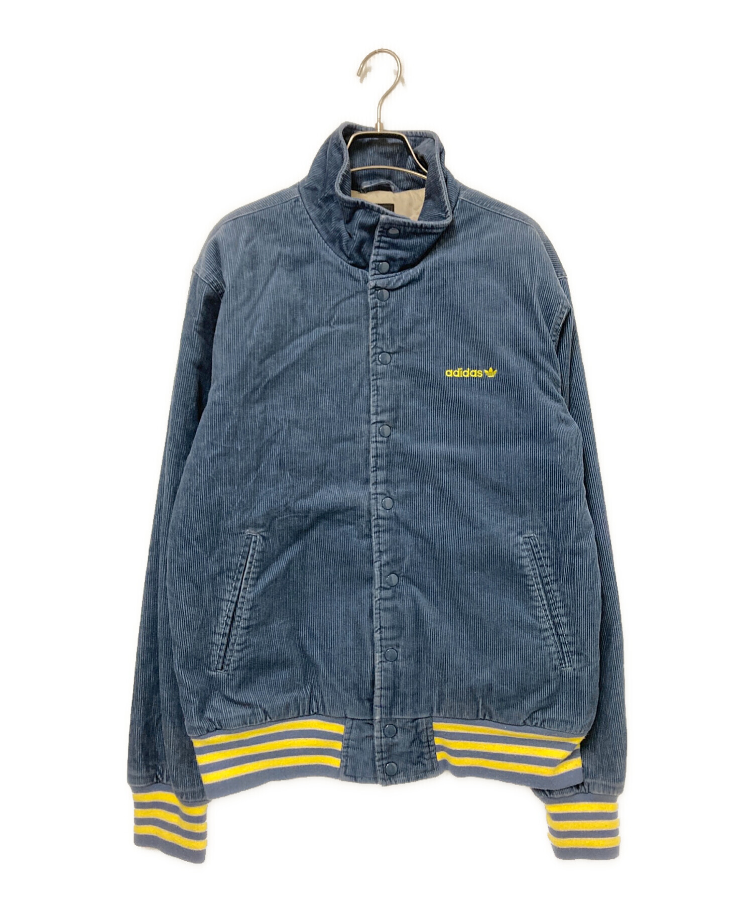 adidas オリジナルズコーデュロイ ジャケット ブルー 中古・古着通販】adidas (アディダス) コーデュロイジャケット ブルー