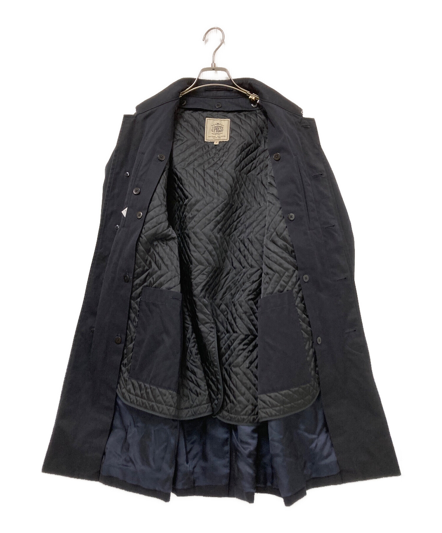 【未使用タグ付】J.PRESS メンズライナー付ステンカラーコート 比翼仕立XL 中古・古着通販】J.PRESS (ジェイプレス) ライナー付ステンカラー