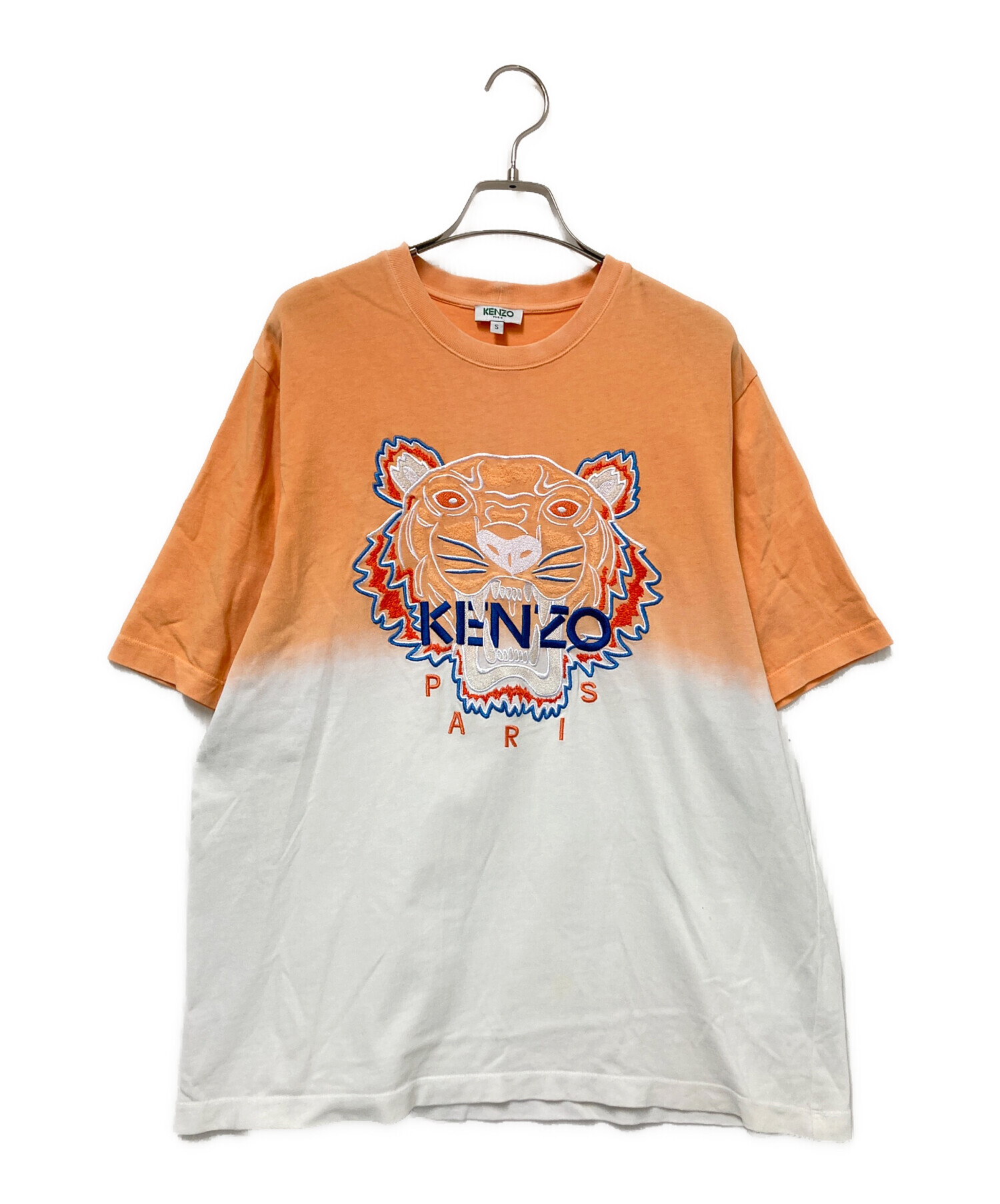 中古・古着通販】KENZO (ケンゾー) 刺繍Tシャツ オレンジ サイズ 中古・古着通販】KENZO (ケンゾー) 刺繍Tシャツ オレンジ サイズ