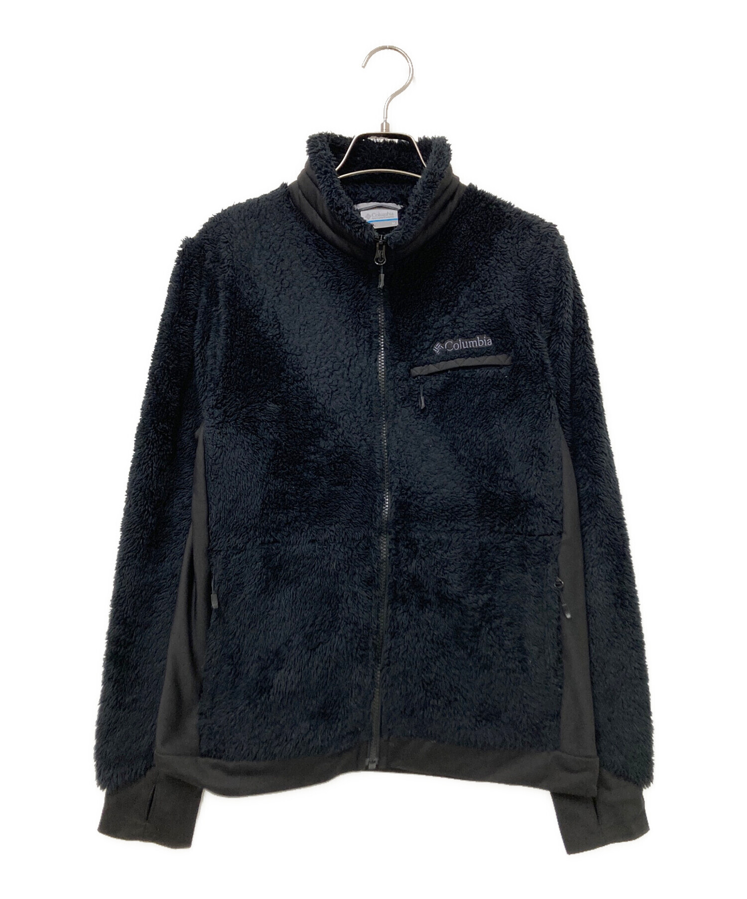 コロンビアColumbiaスエード裏ボアフリースジャケットフェードスミ黒短丈古着 コロンビアColumbiaスエード裏ボアフリースジャケットフェードスミ黒短