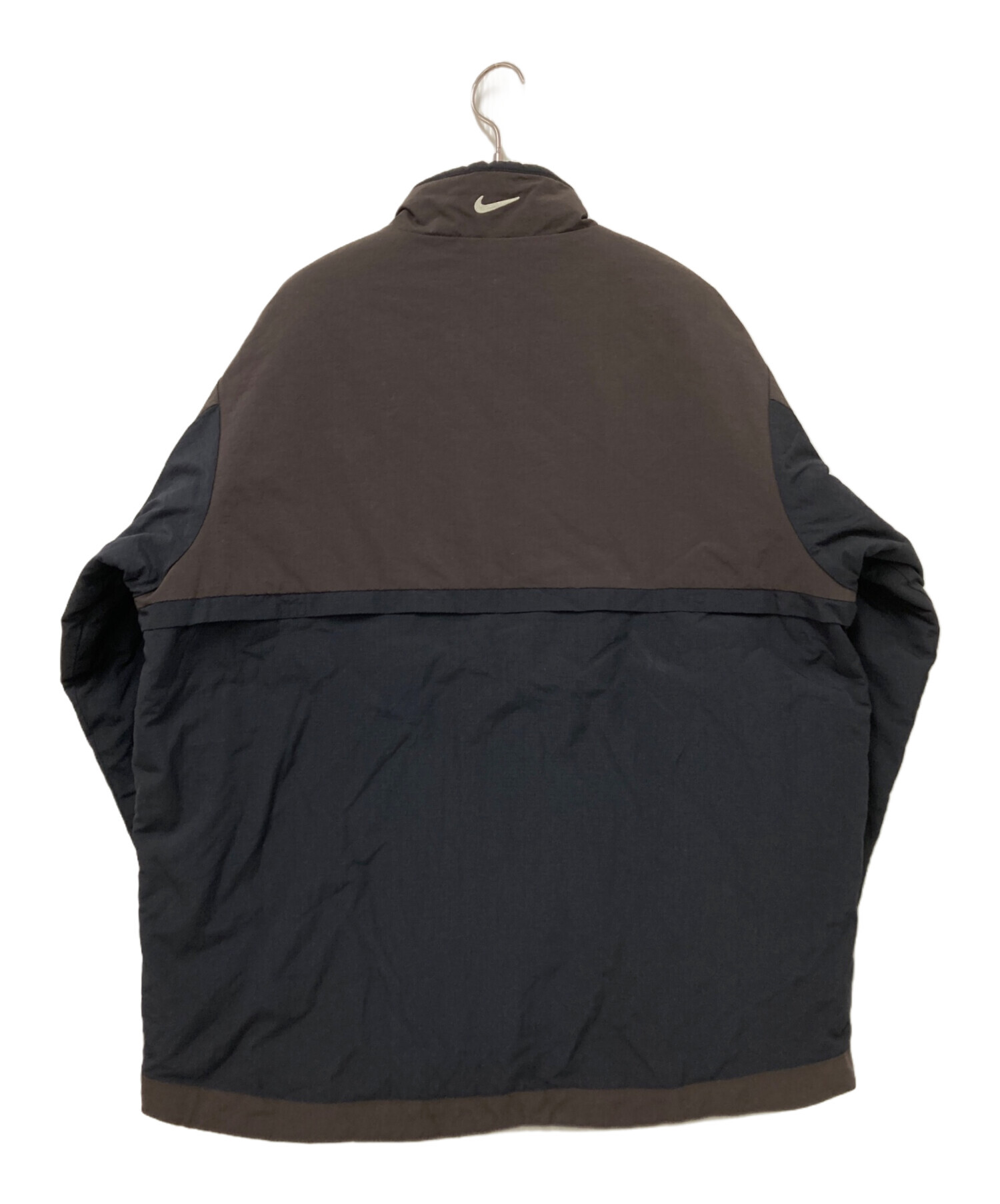 中古・古着通販】NIKE (ナイキ) ナイロンジャケット ブラック×ブラウン