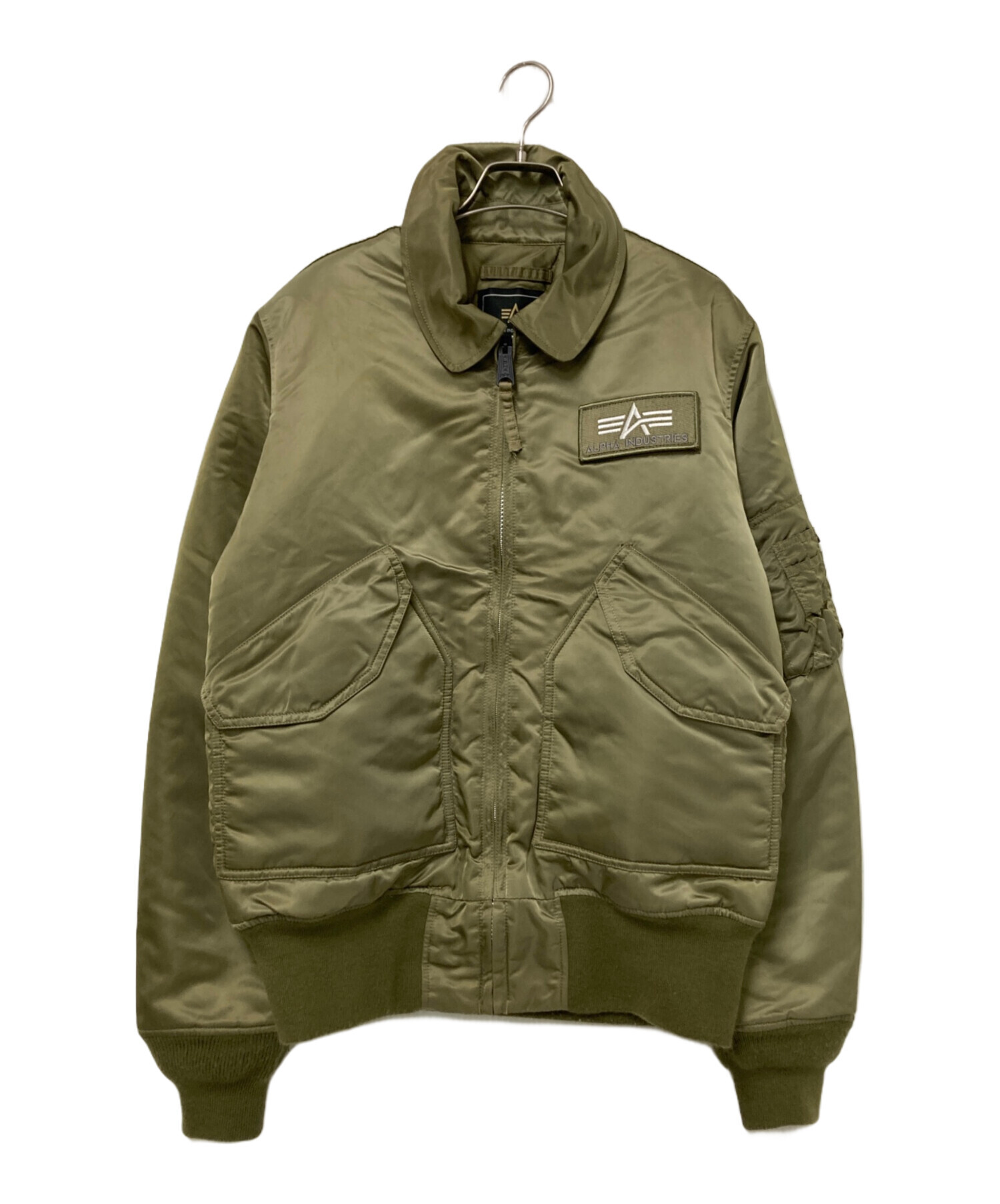 中古・古着通販】ALPHA (アルファ) フライトジャケット オリーブ