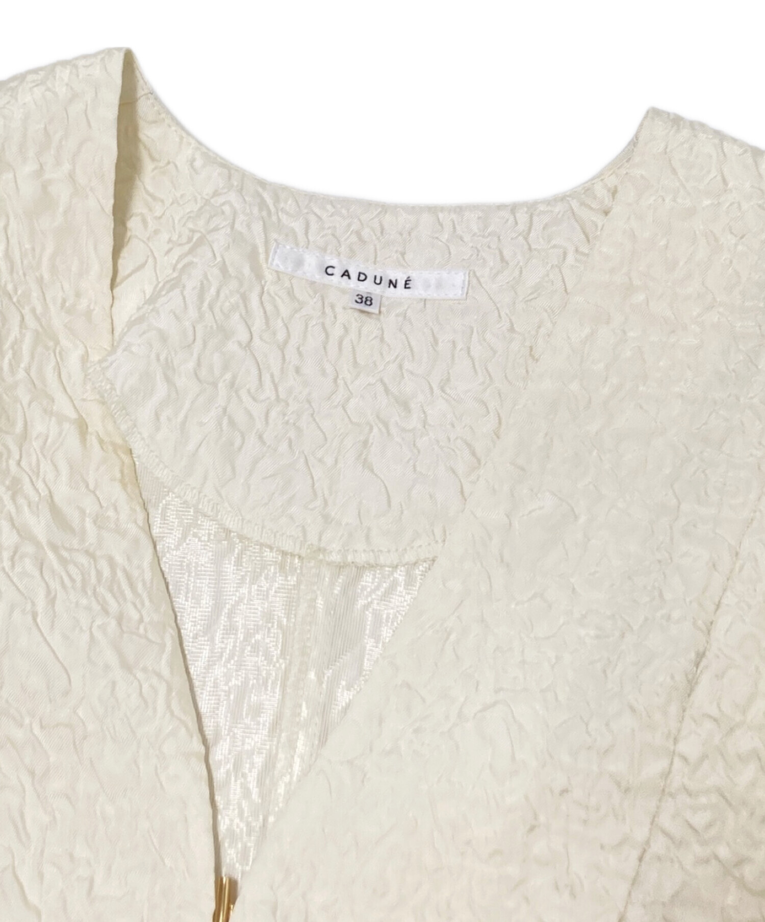 中古・古着通販】CADUNE (カデュネ) ジャガードブラウス ホワイト