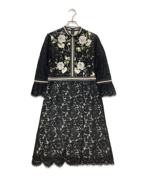 美品　CHRISCELIN/クリスセリーン　花柄　ビーズ刺繍ワンピース　レース 中古・古着通販】CHRISCELIN (クリスセリーン) ローズエンブロイダリー