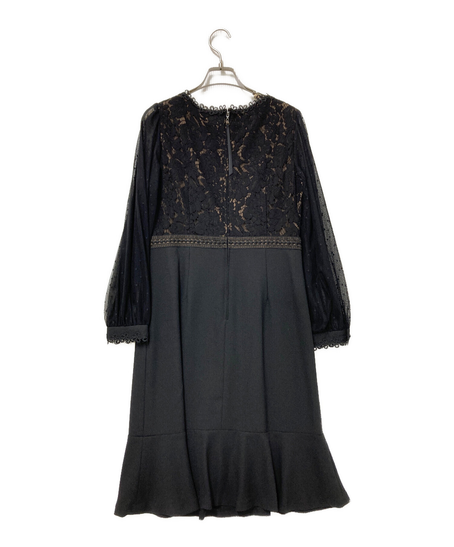 CHRISCELIN クリスセリーン上品ワンピース　　44 中古・古着通販】CHRISCELIN (クリスセリーン) レースミックス