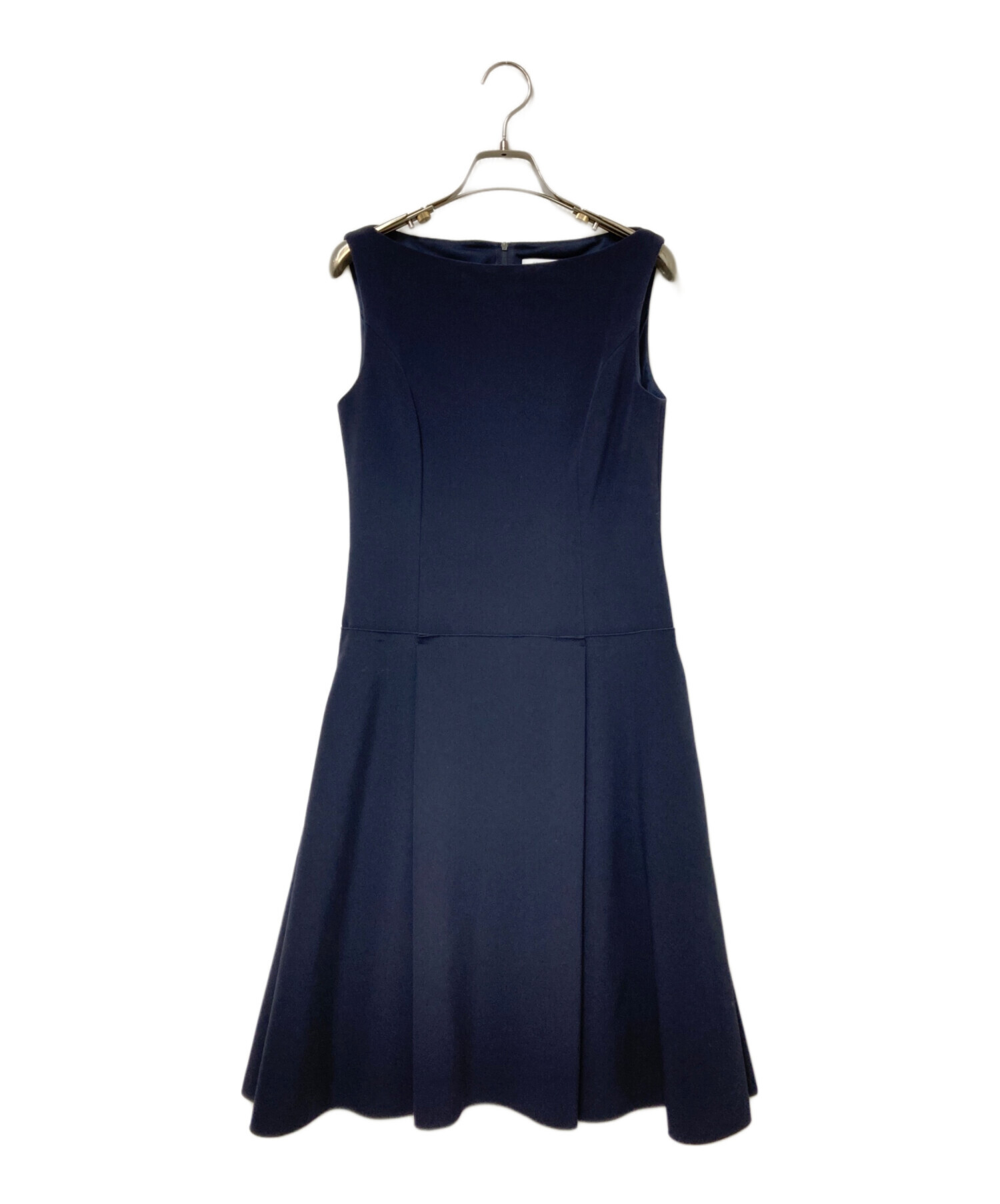 FOXEY NEW YORK ノースリーブワンピース 38 ネイビー 中古・古着通販】FOXEY NEWYORK (フォクシーニューヨーク